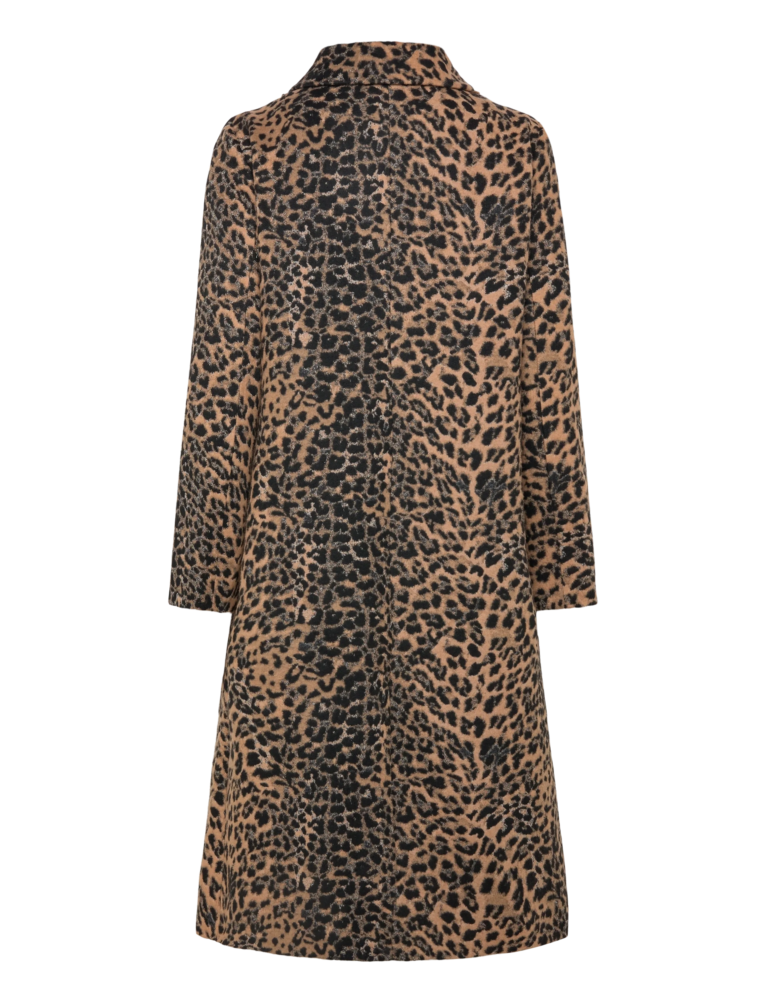 Mango - Leopard-print long coat - frühlingsjacken - medium brown - 2