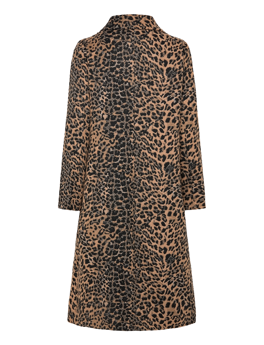 Mango - Leopard-print long coat - trenchcoats - medium brown - 2