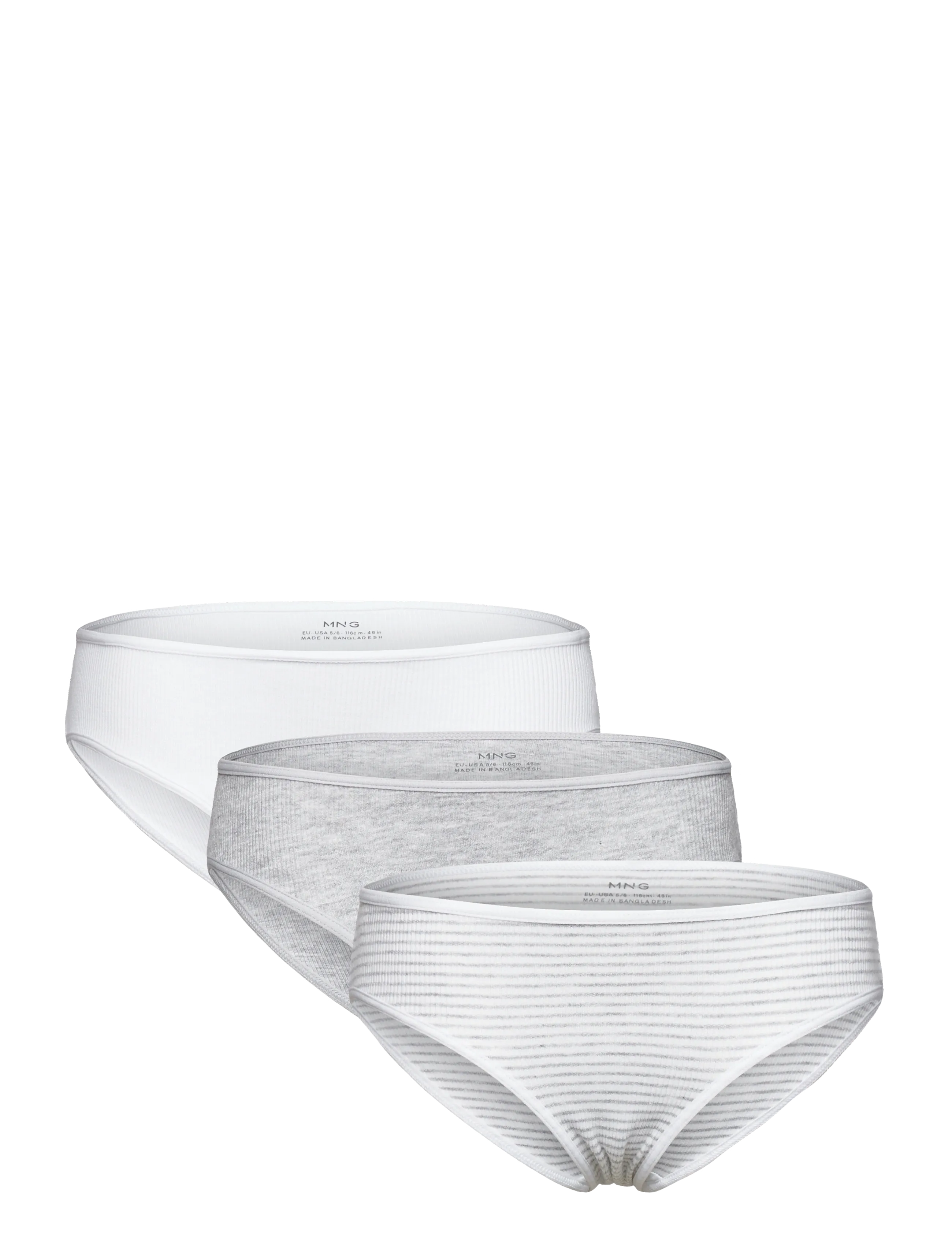 3 pack essential panty - LT PASTEL GREY