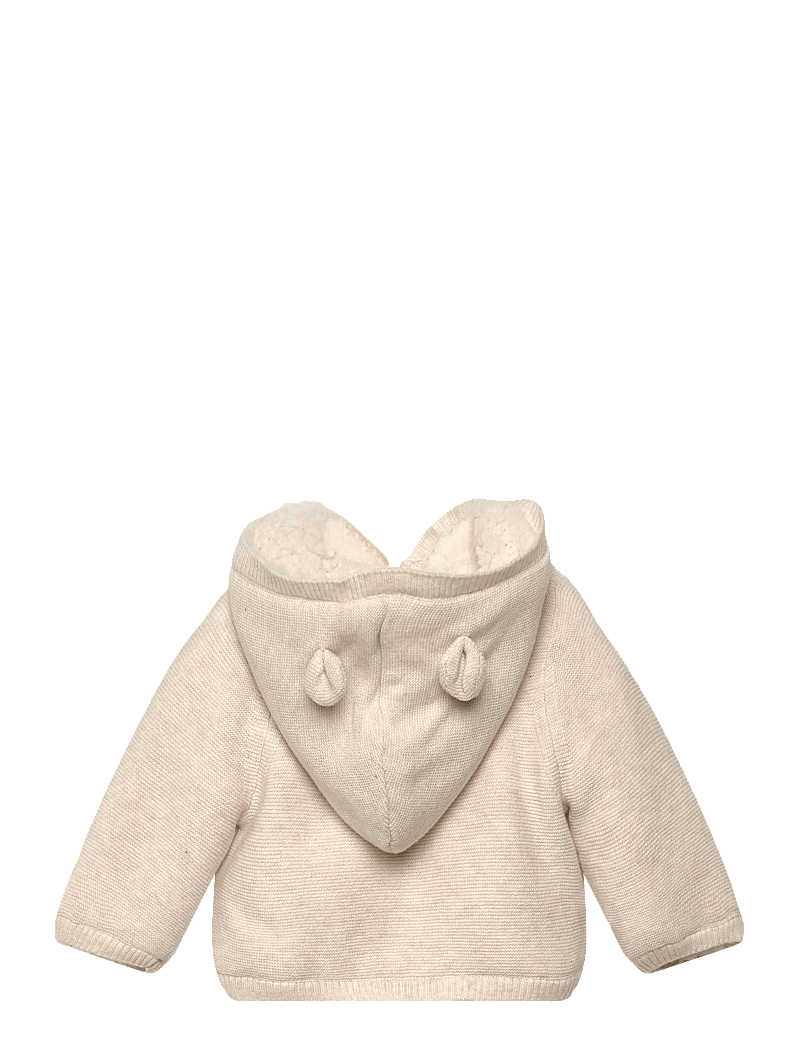 Mango - Knit cardigan with fleece lining - cardigans - lt pastel brown - 1