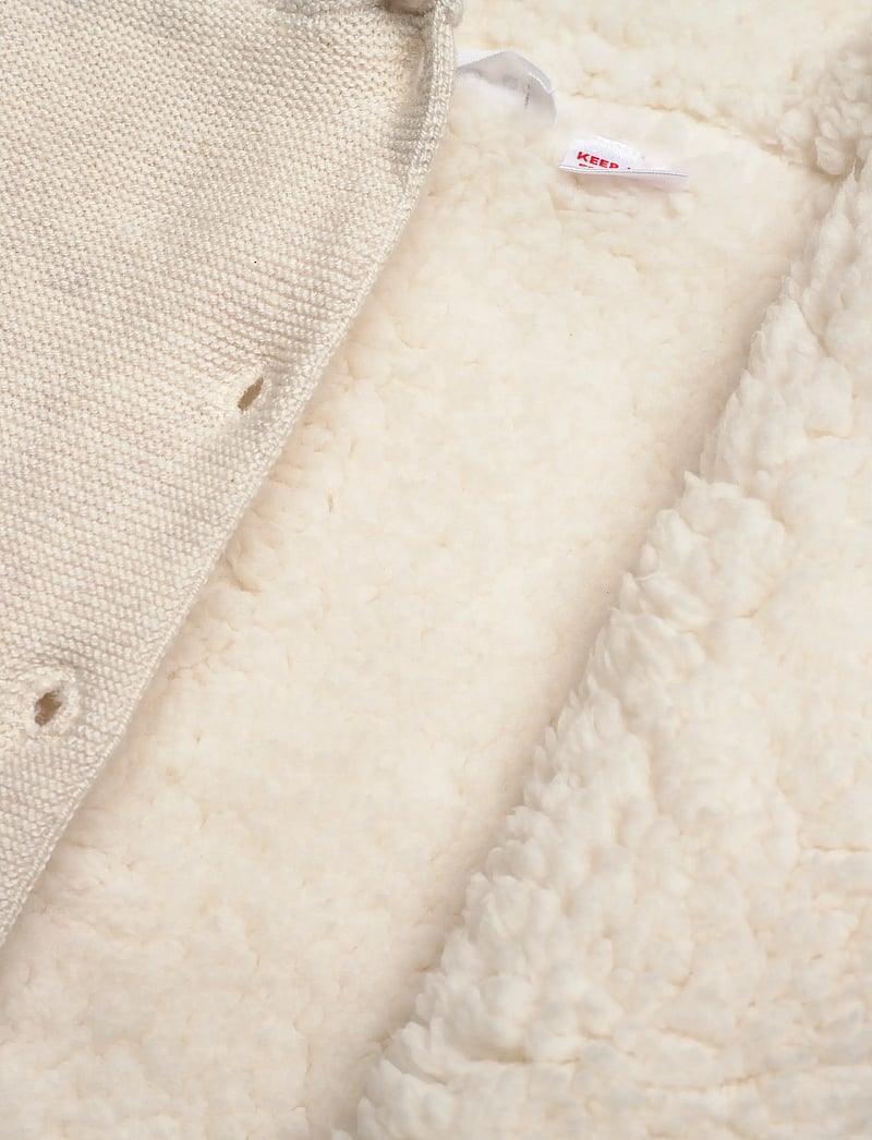 Mango - Knit cardigan with fleece lining - cardigans - lt pastel brown - 3
