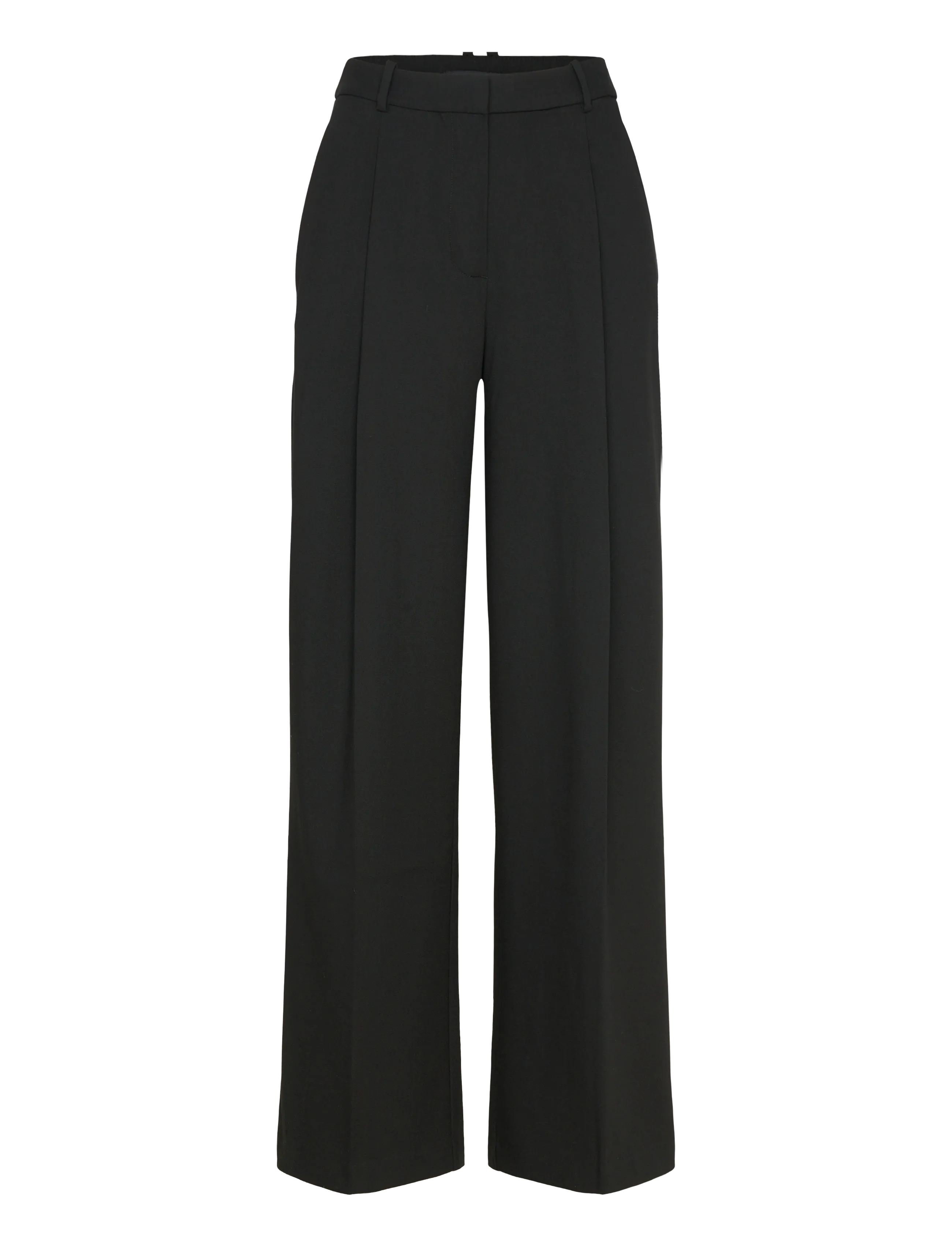 Mango Pleated wide leg trousers - Byxor - BLACK / black