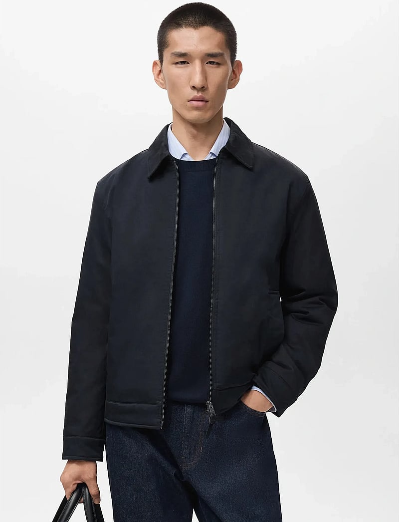 Mango - Quilted water repellent jacket - vårjackor - navy - 0