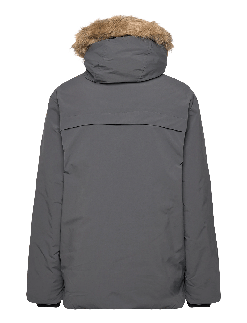 Mango - Anorak with shearling-effect hood - anorakker - grey - 2