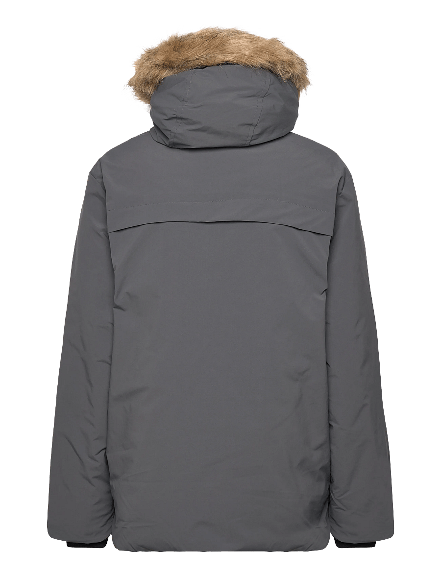 Mango - Anorak with shearling-effect hood - anorakker - grey - 2