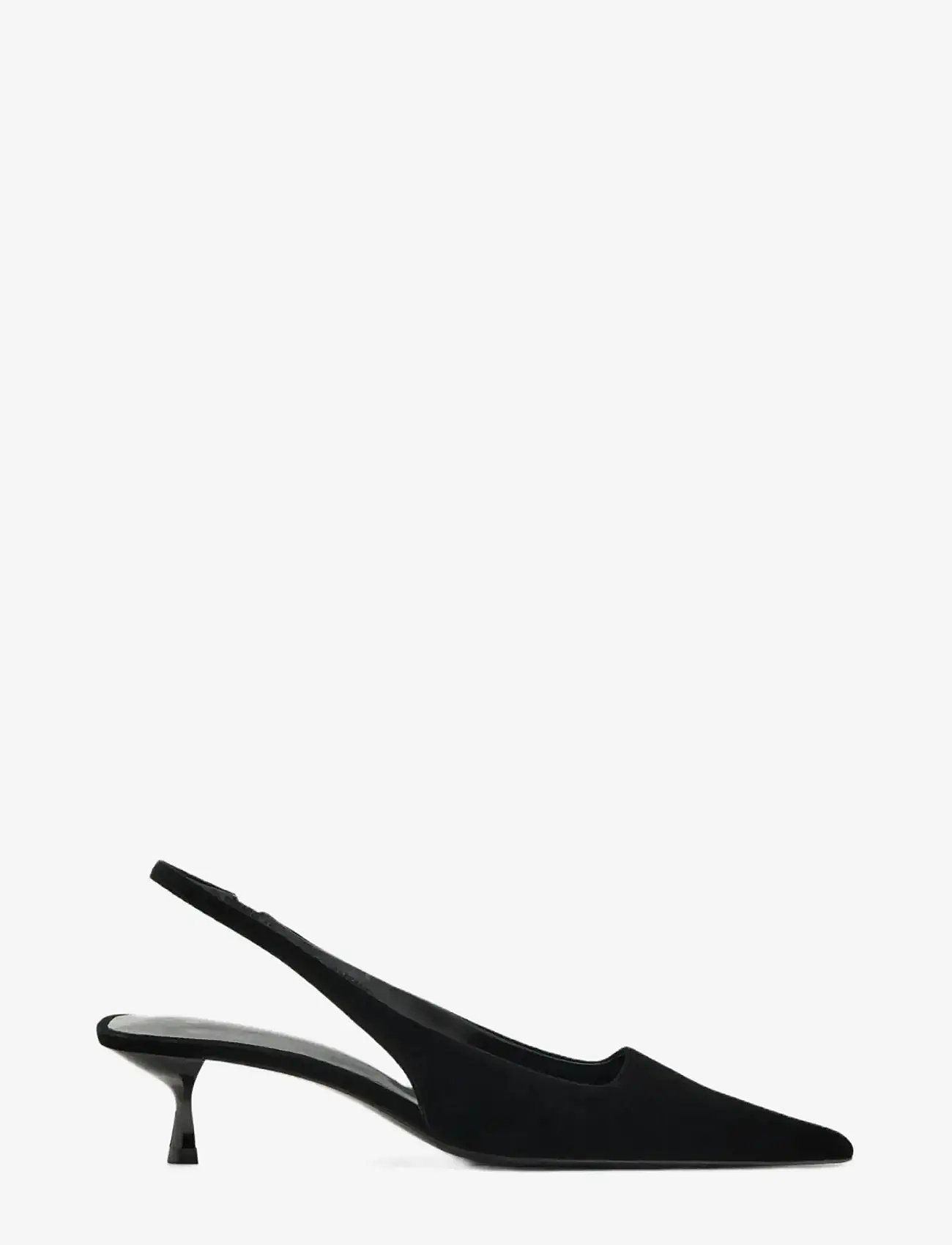 Mango - Velvet heeled shoes - slingbacks med hæle - black - 1