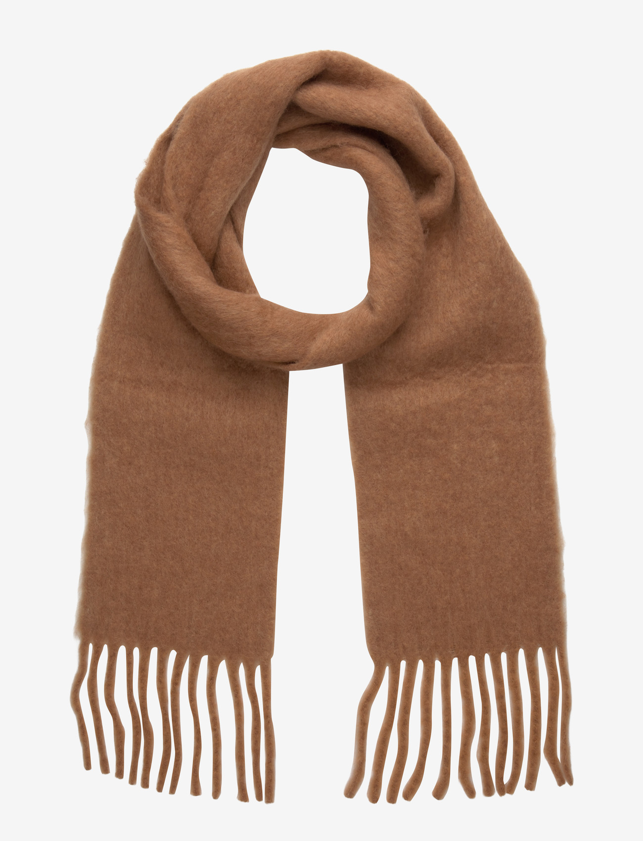 Mango - Fringed edge scarf - accessories - medium brown - 0