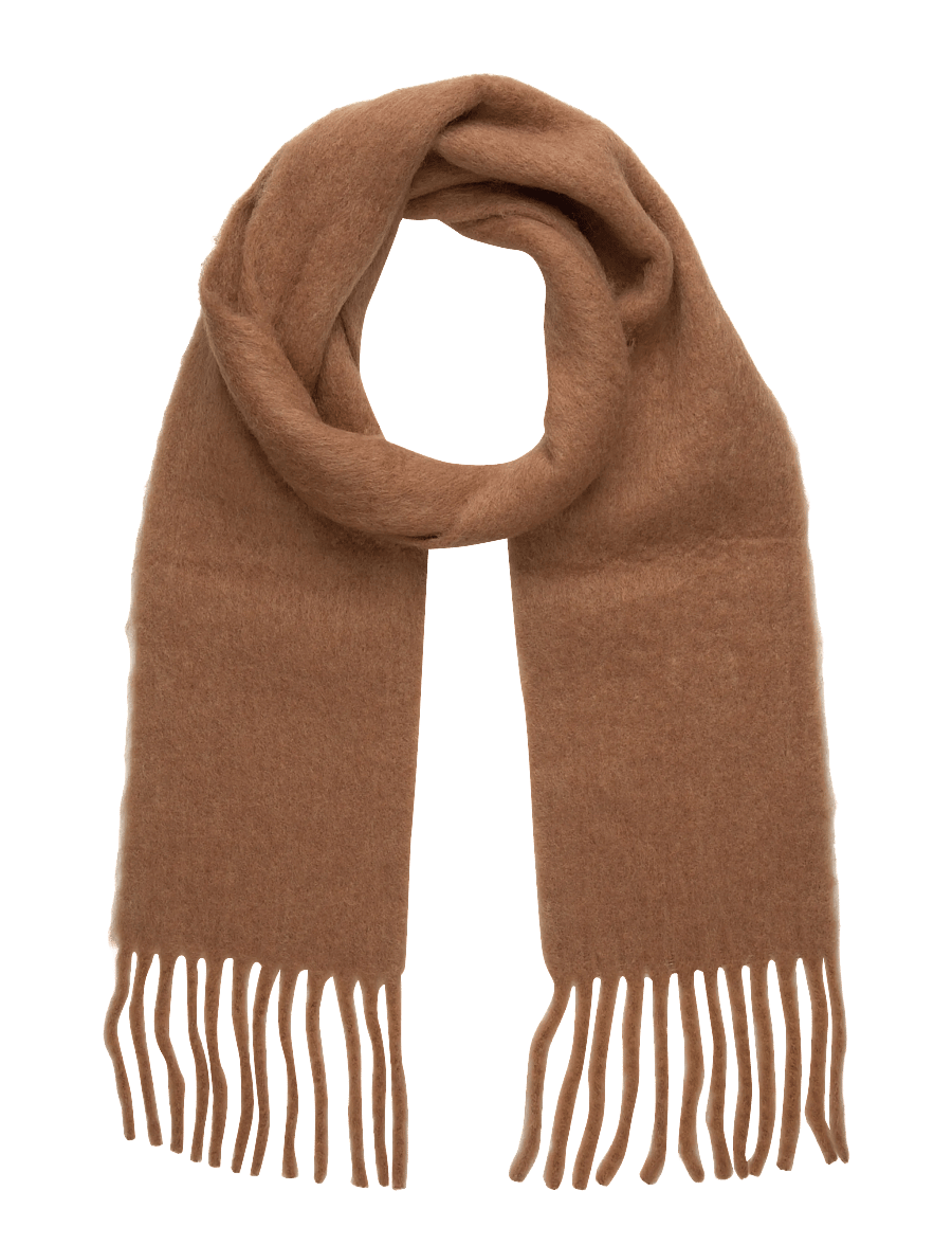 Mango - Fringed edge scarf - halstørklæder - medium brown - 1