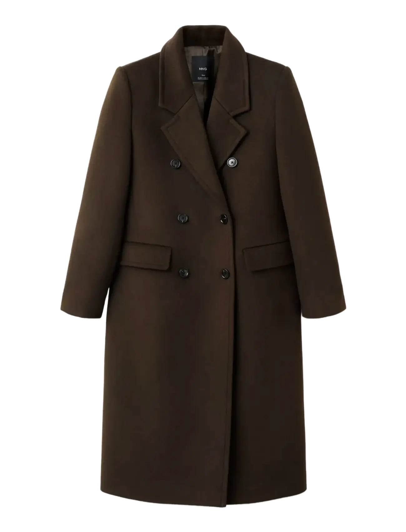 Double-breasted wool coat - BEIGE - KHAKI