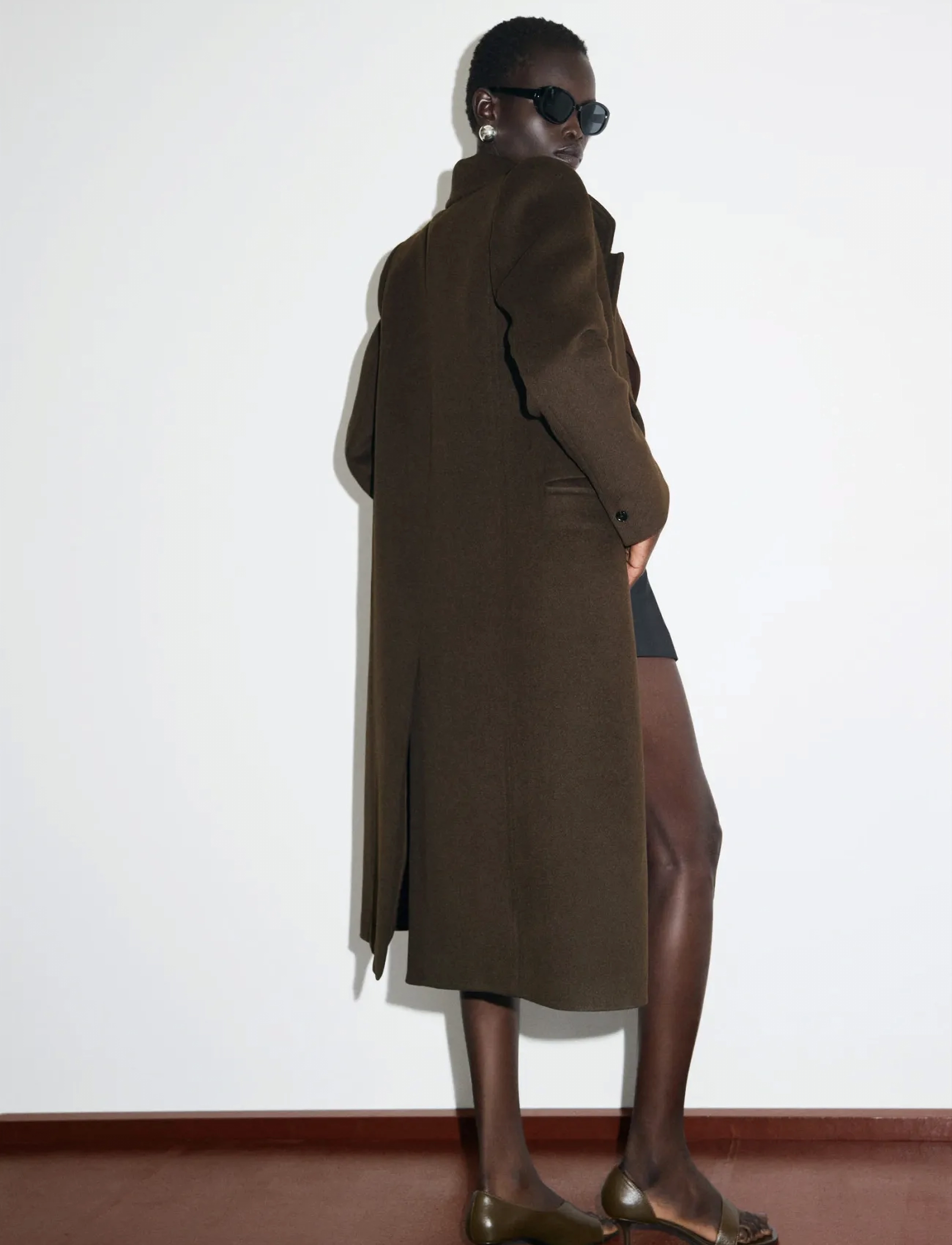 Mango - Double-breasted wool coat - yttertøy - beige - khaki - 2