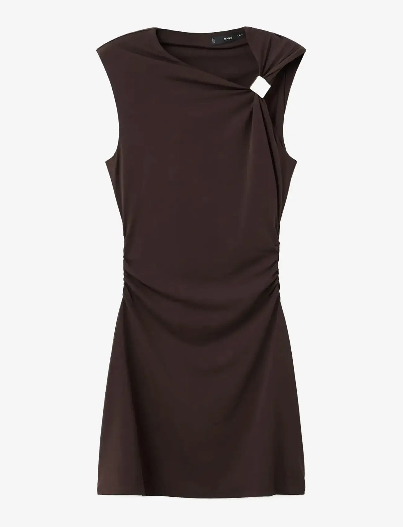 Mango - Fine-knit dress with metallic detail - party dresses - brown - 1
