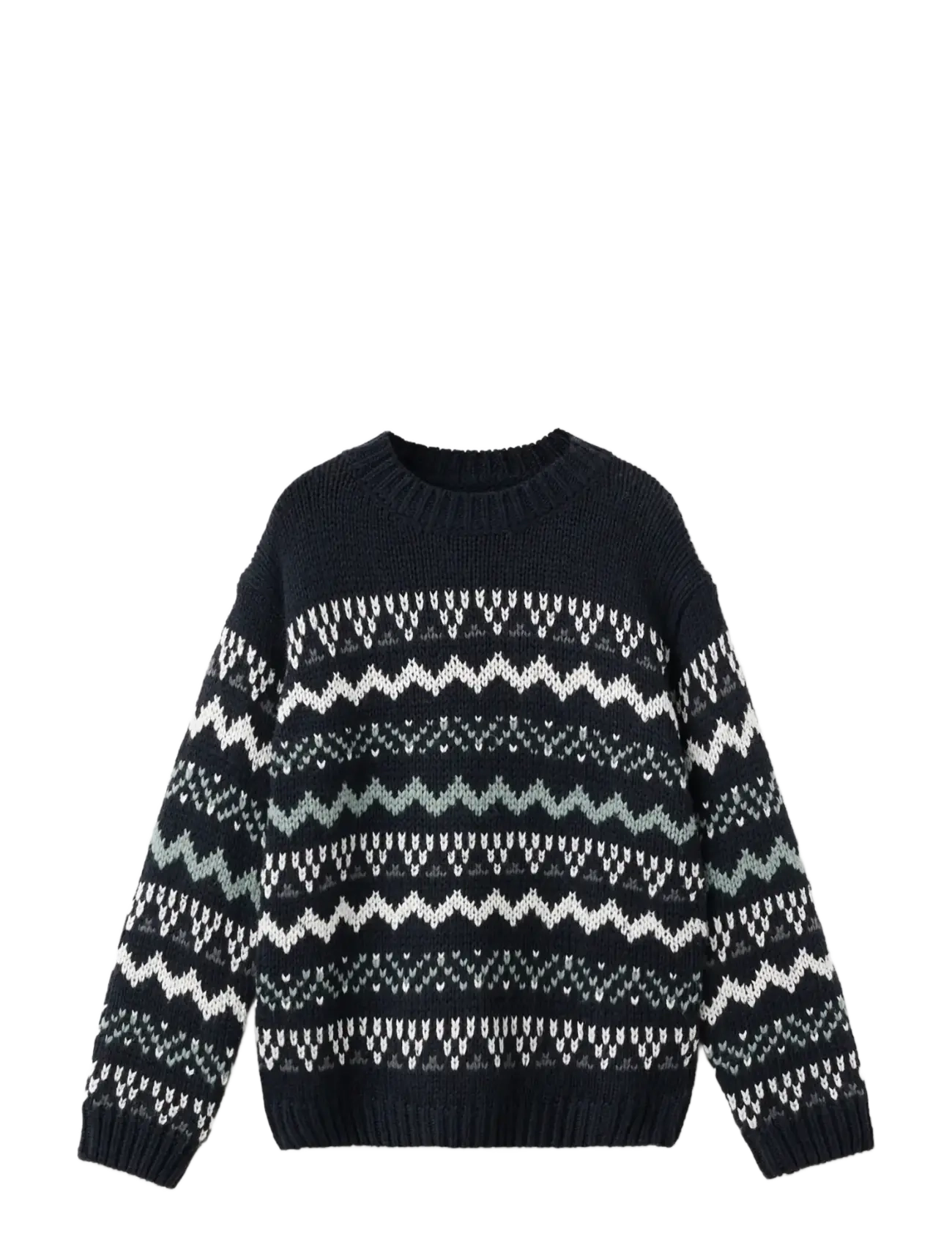 Mango Knitted sweater with trim - Pullover - NAVY / navy