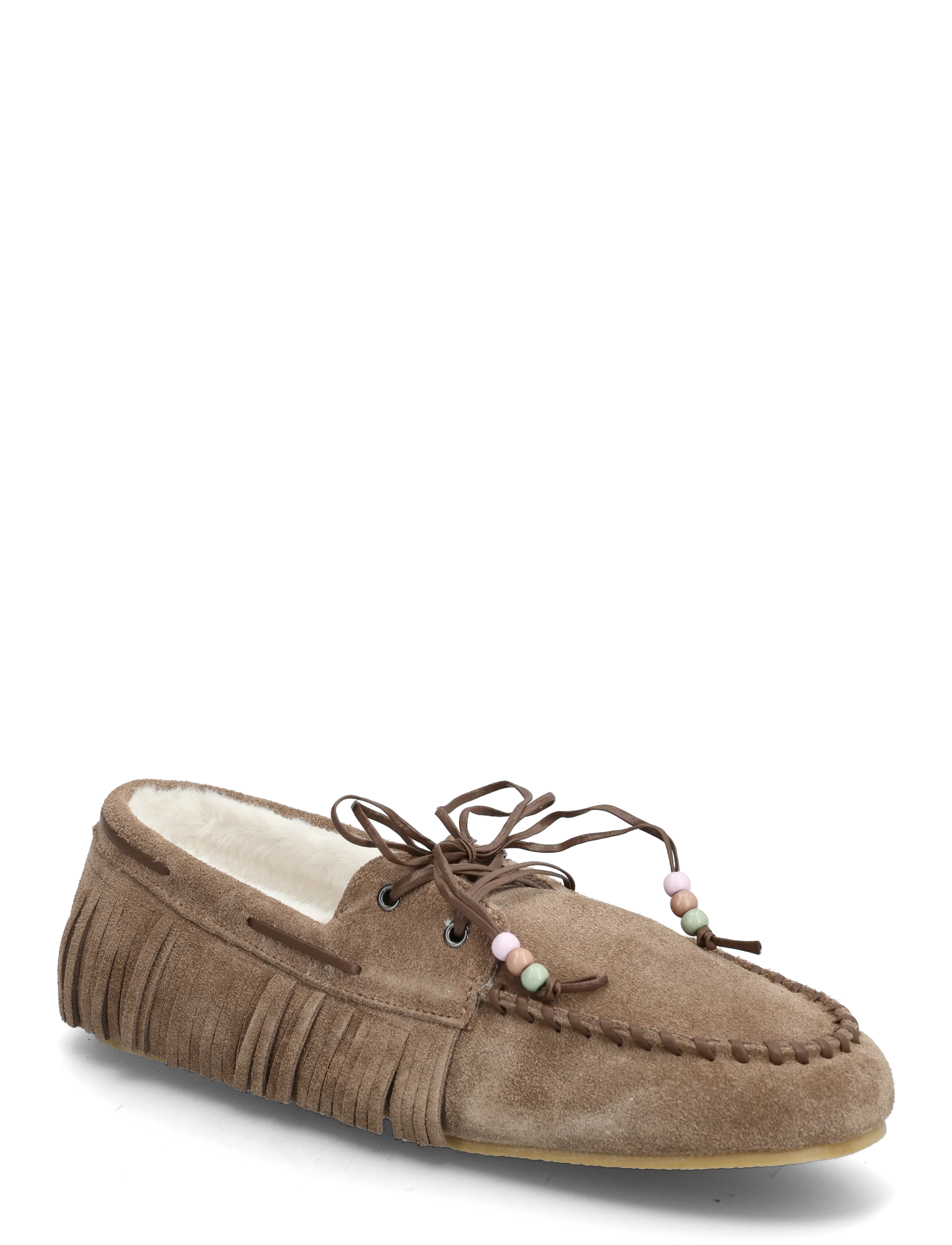 MANGO Shearling Leder Moccasins Braun - 36 - Kinder