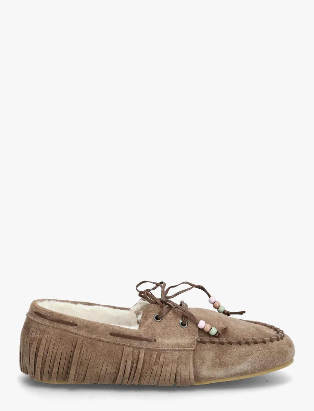 Mango - Shearling leather moccasins - inneskor - medium brown - 1