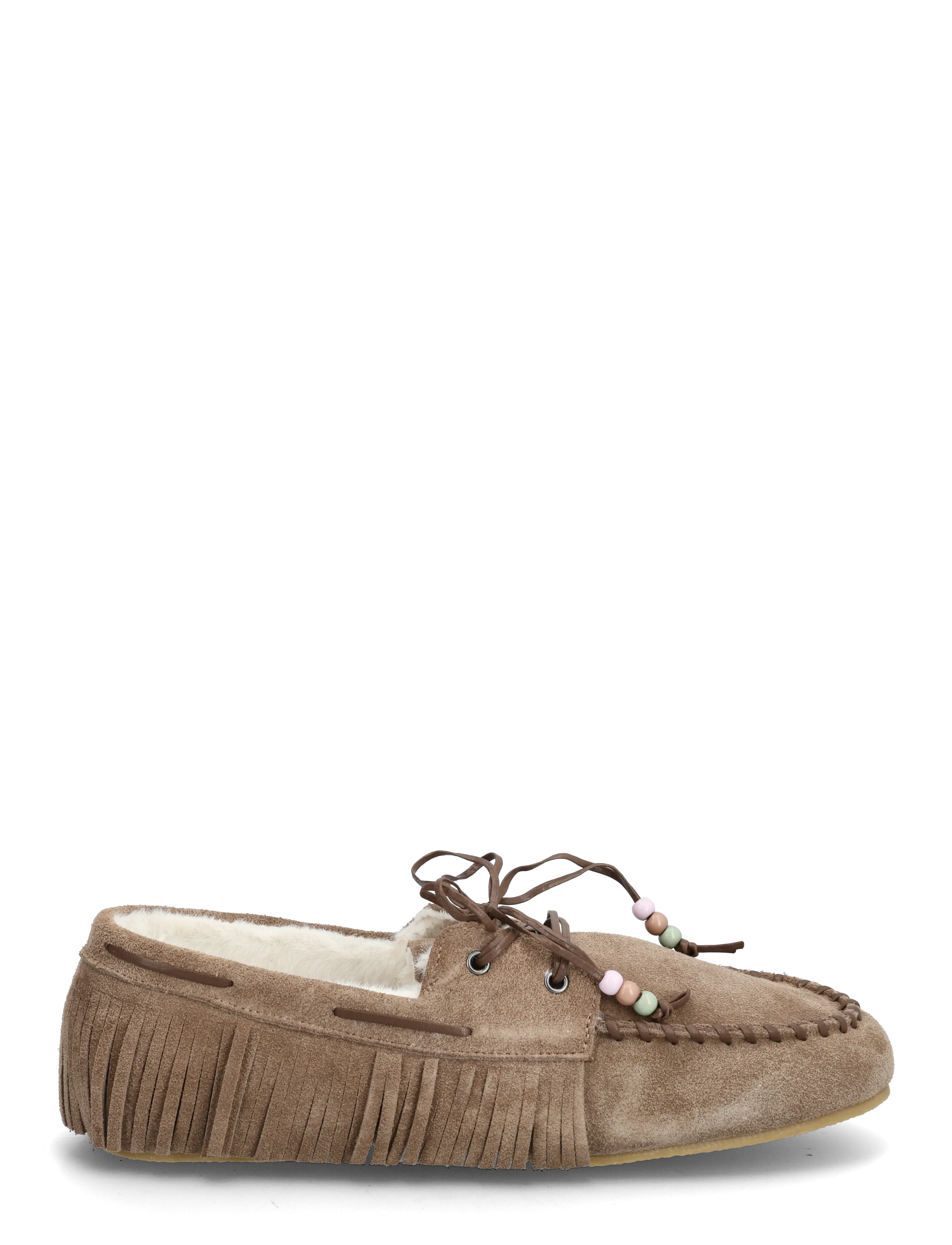 Mango - Shearling leather moccasins - tossut - medium brown - 1