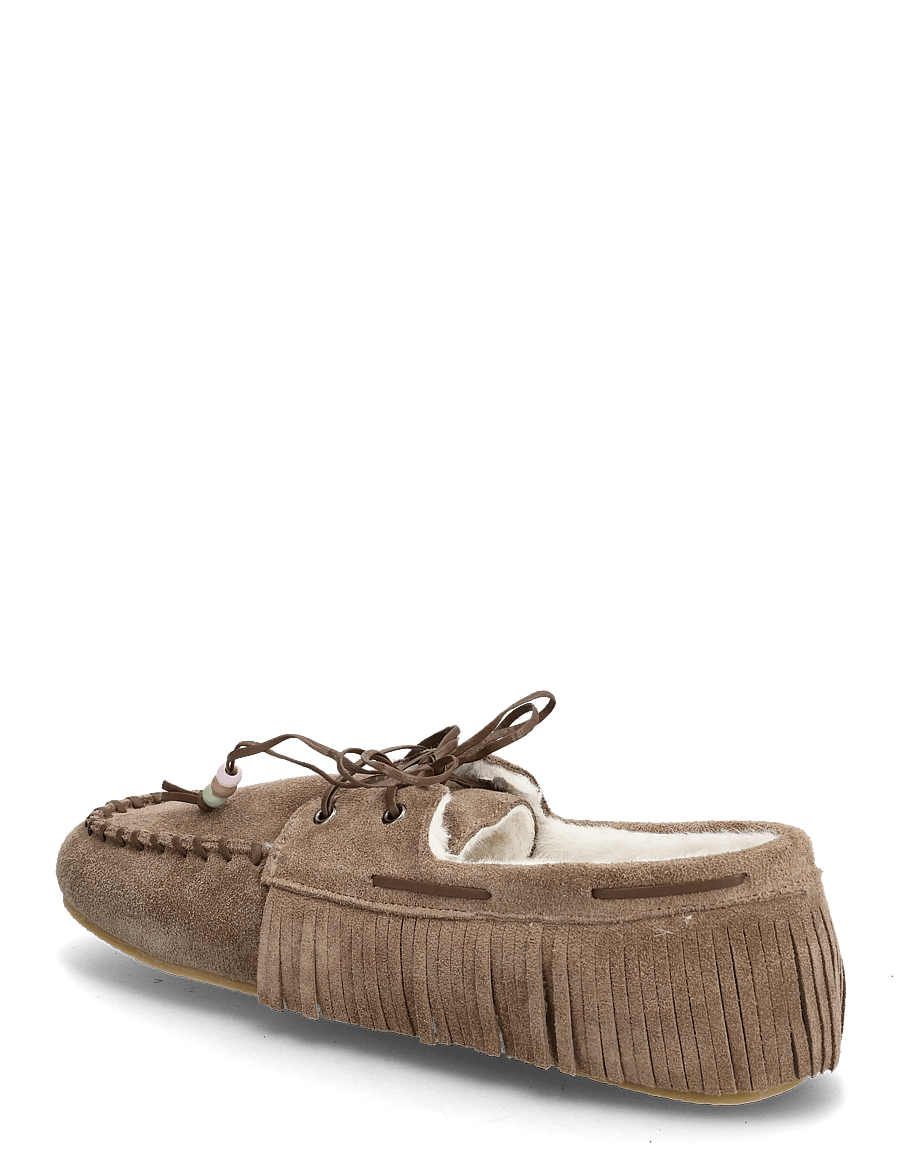 Mango - Shearling leather moccasins - tossut - medium brown - 2