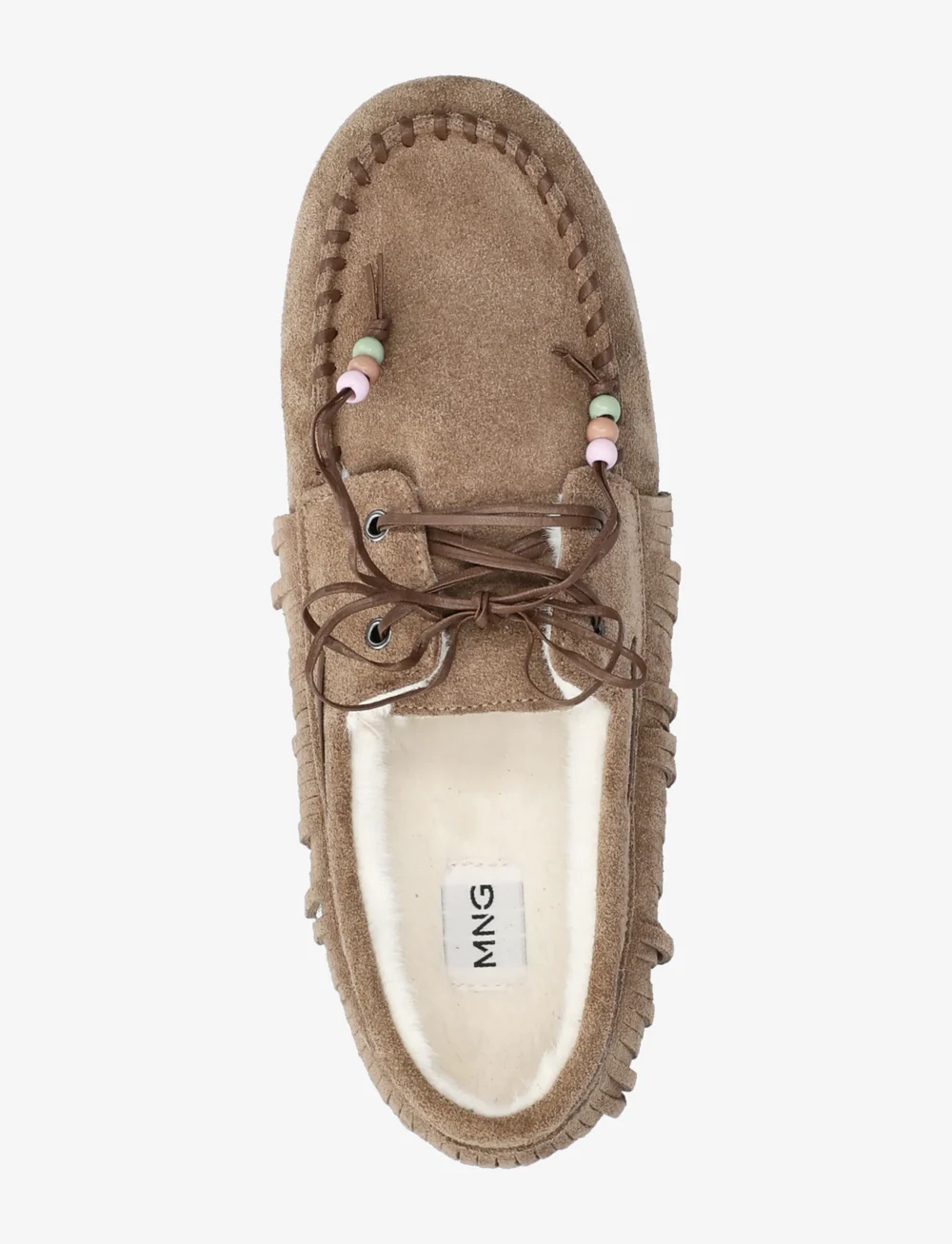 Mango - Shearling leather moccasins - inneskor - medium brown - 3