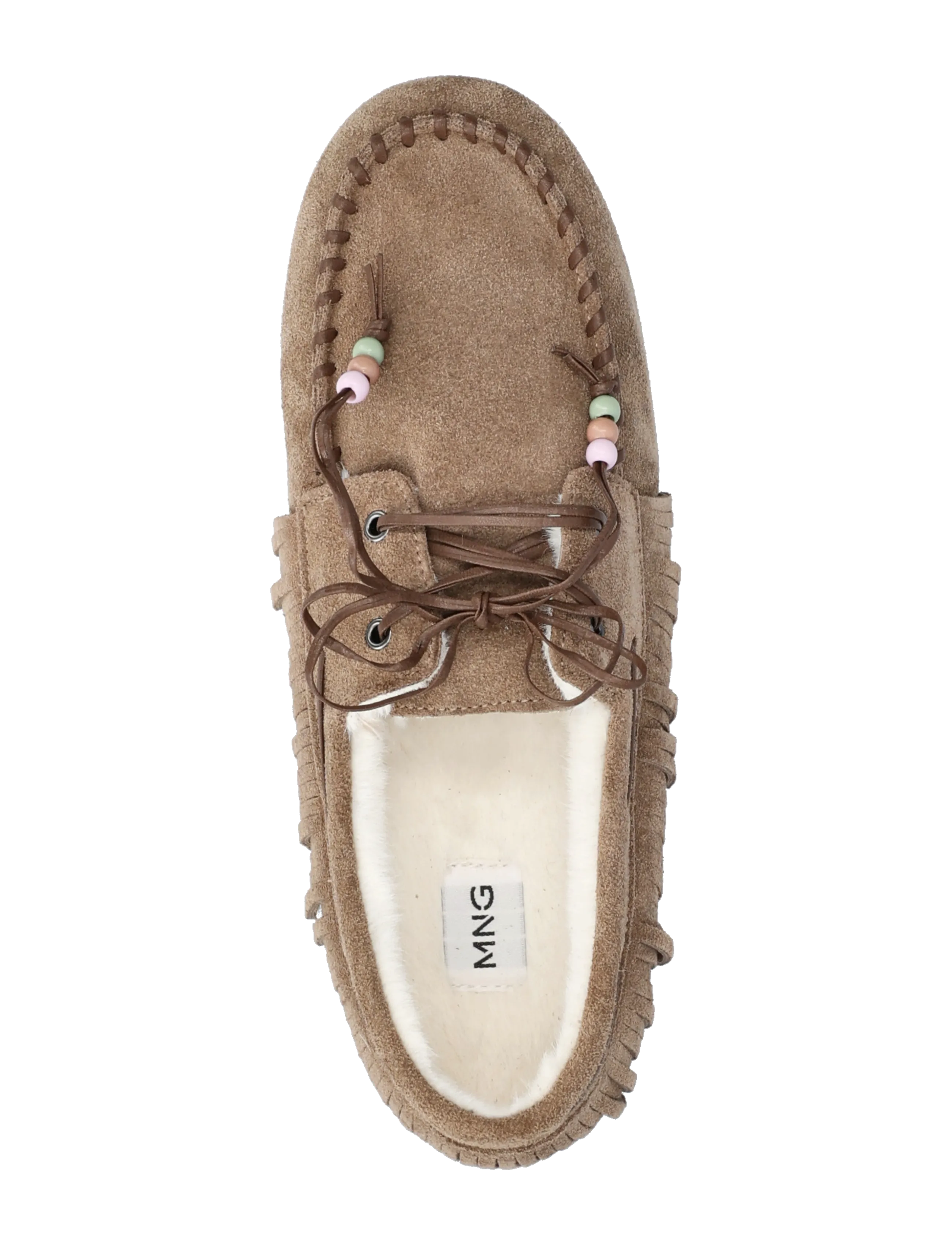 Mango - Shearling leather moccasins - tossut - medium brown - 3