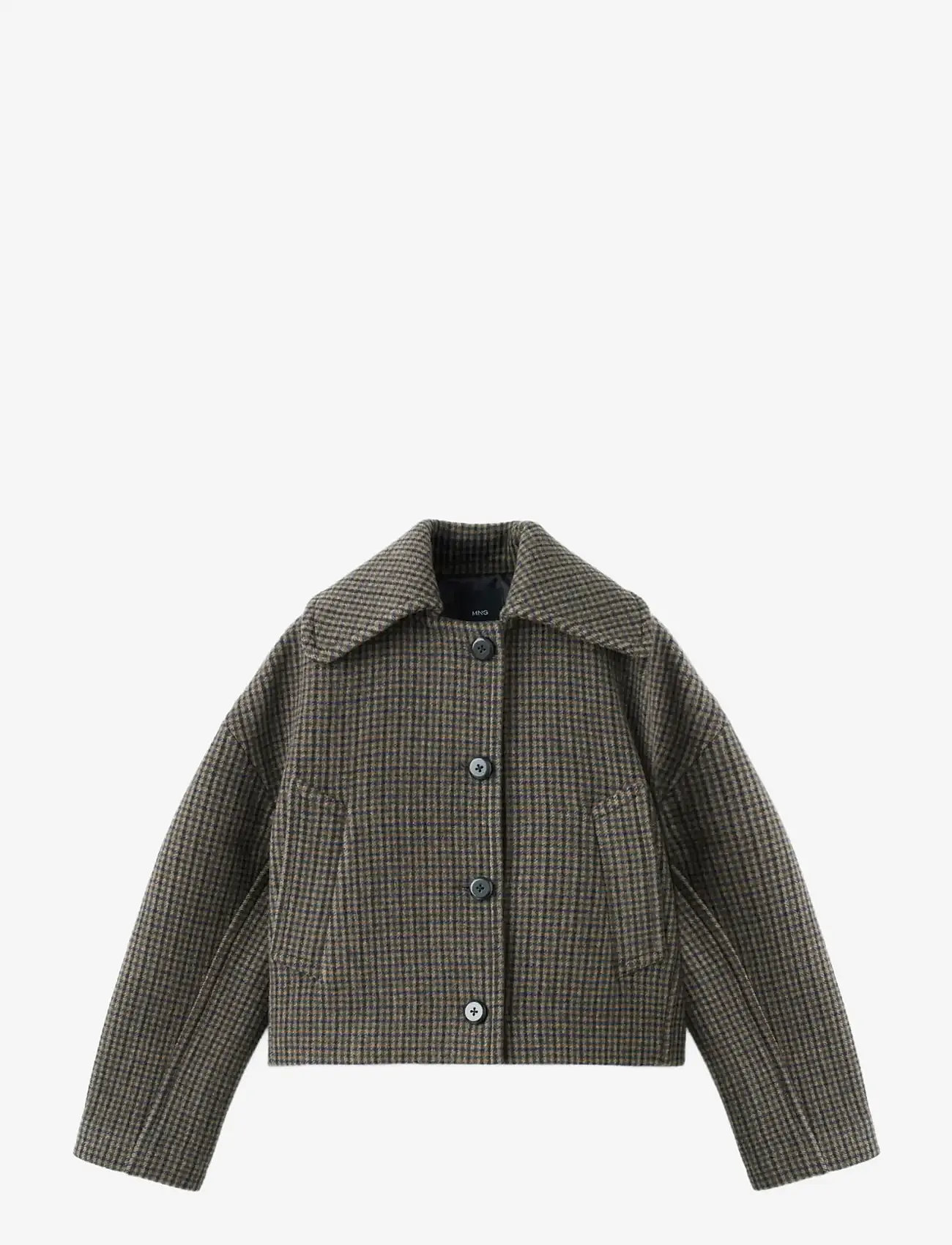 Mango - Houndstooth wool jacket - efterårsjakker - brown - 0