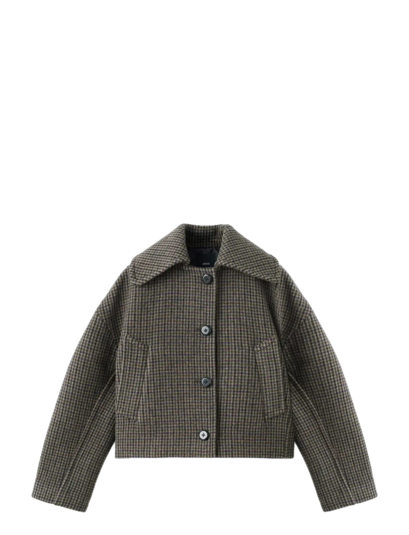 Mango - Houndstooth wool jacket - brown - 1