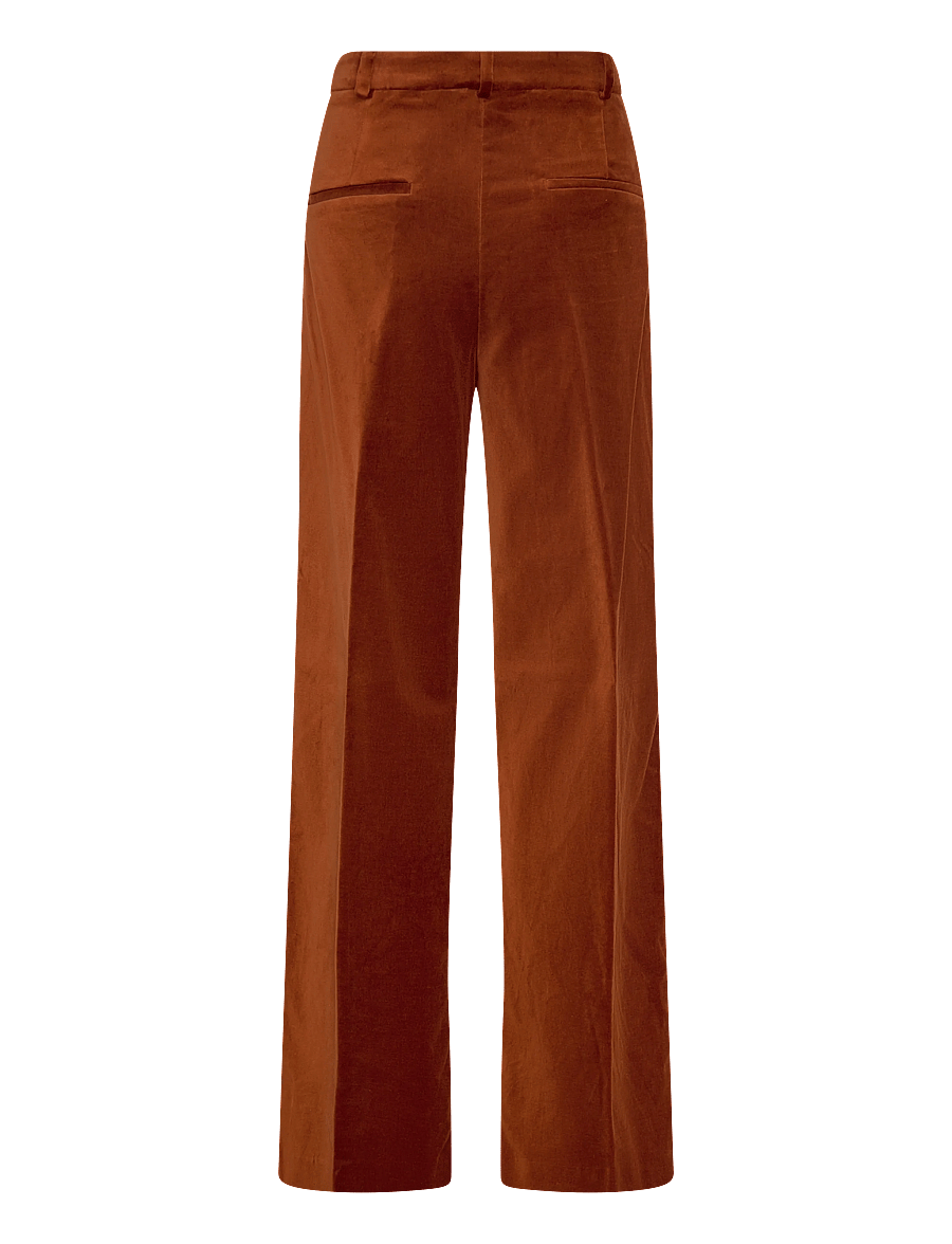 Mango - Velvet suit trousers - kostymbyxor - medium orange - 2