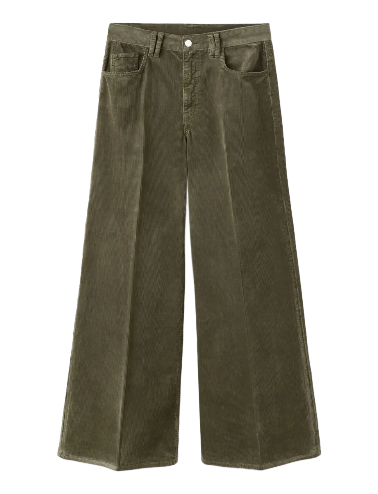 Wide leg corduroy jeans - BEIGE - KHAKI