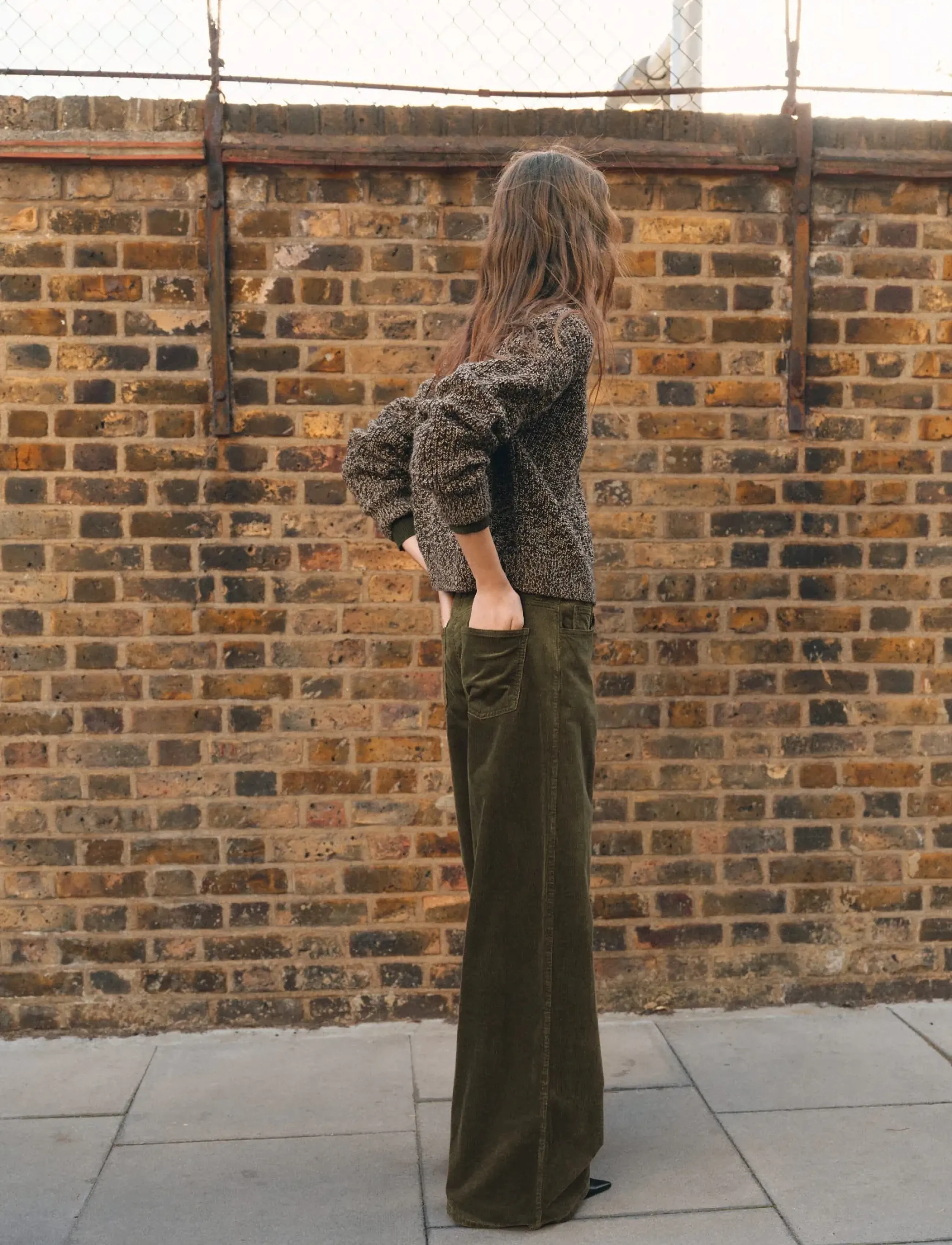 Mango - Wide leg corduroy jeans - peoriided outlet-hindadega - beige - khaki - 2