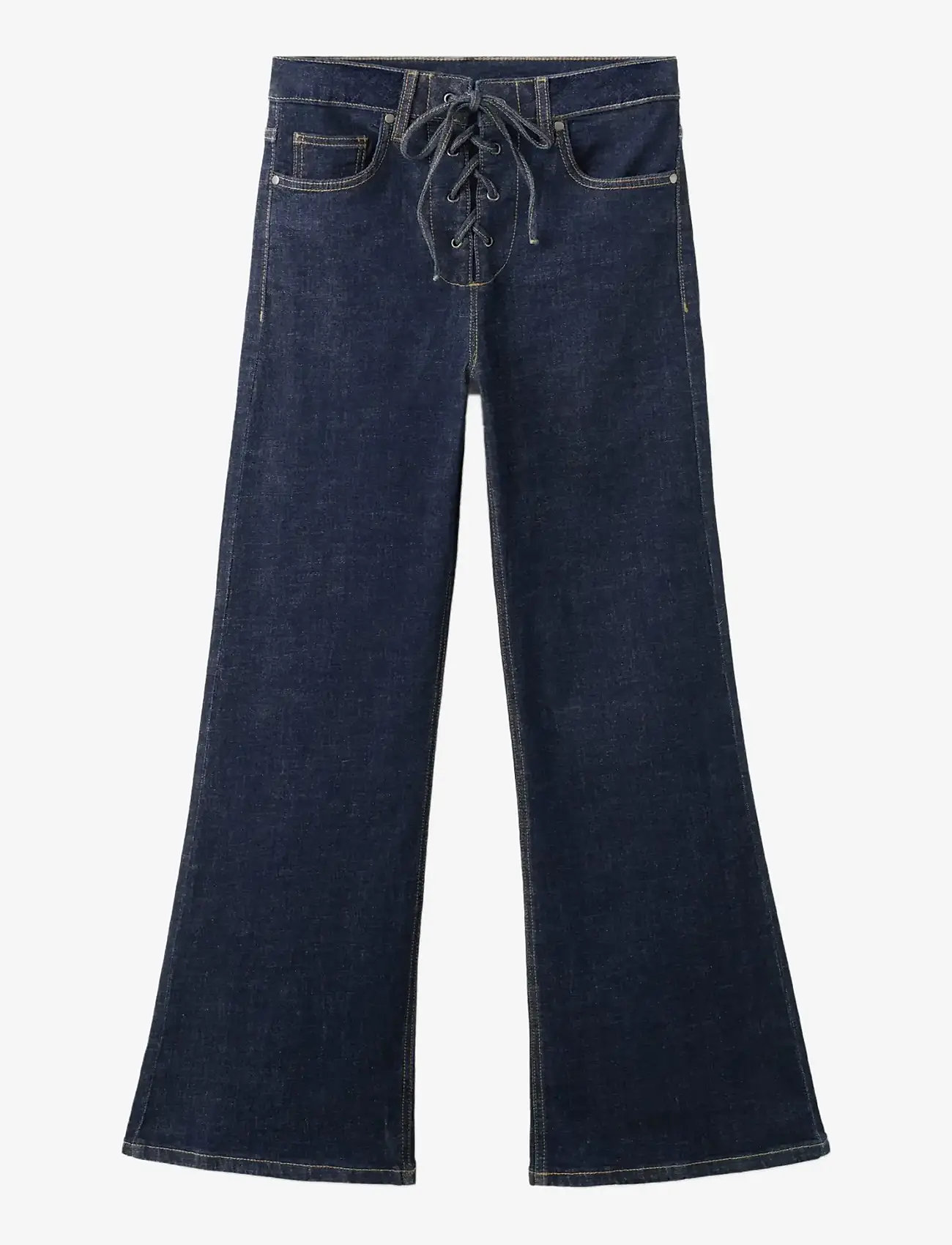 Mango - Flared jeans with drawstrings - schlaghosen - open blue - 1
