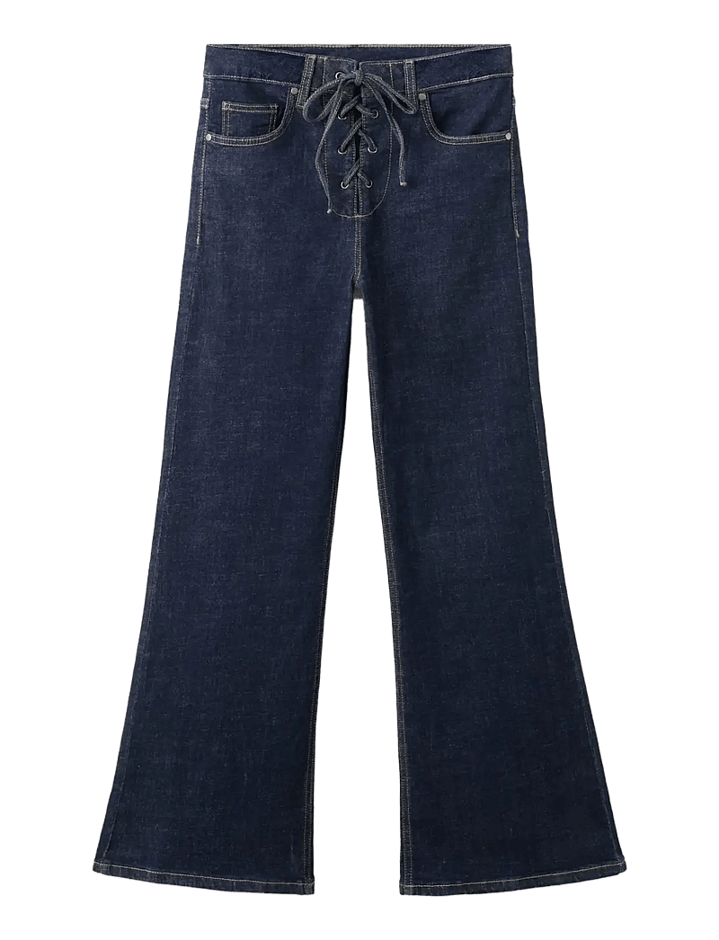 Mango - Flared jeans with drawstrings - schlaghosen - open blue - 1