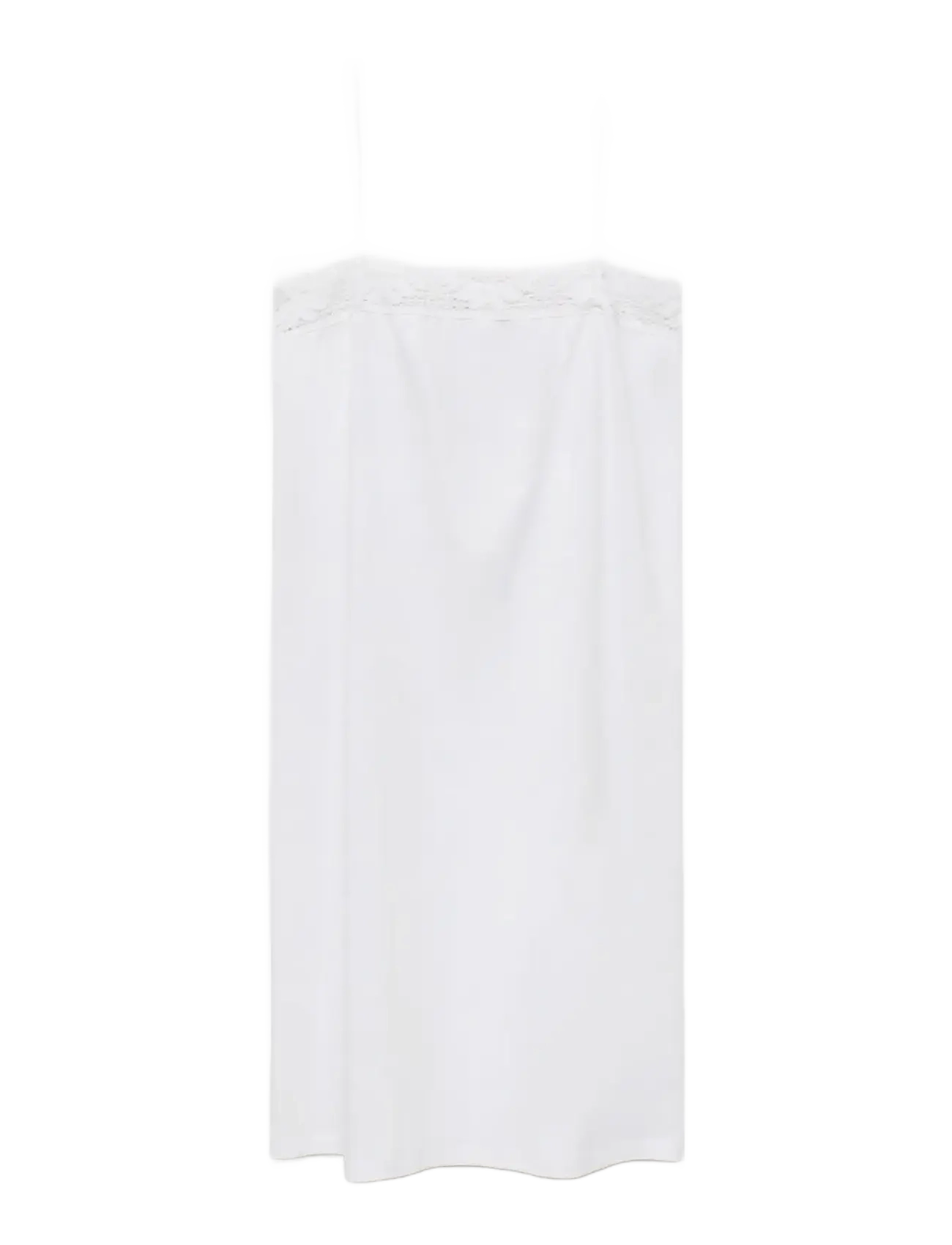 Cotton lace nightgown - WHITE