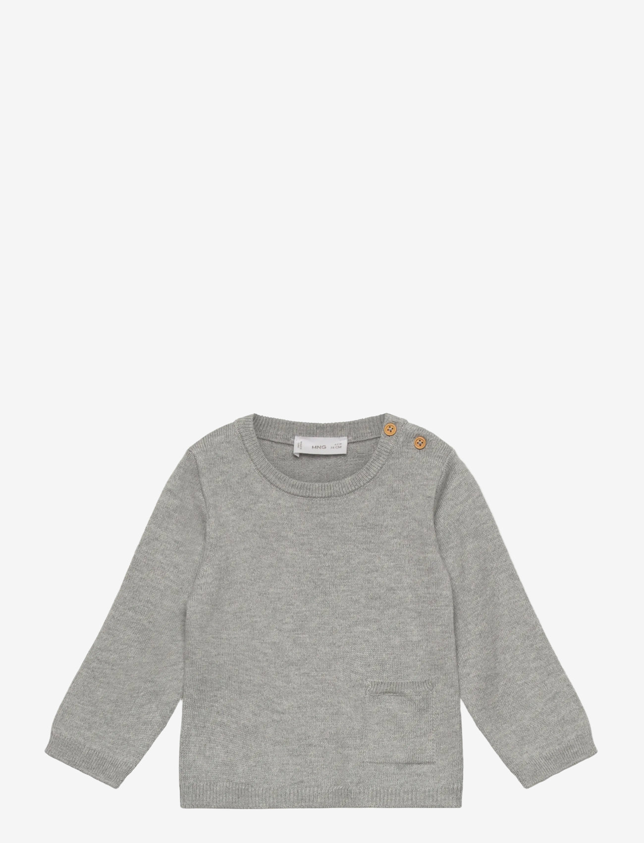 Mango - Knit pocket sweater - sügisesed riided - medium grey - 0