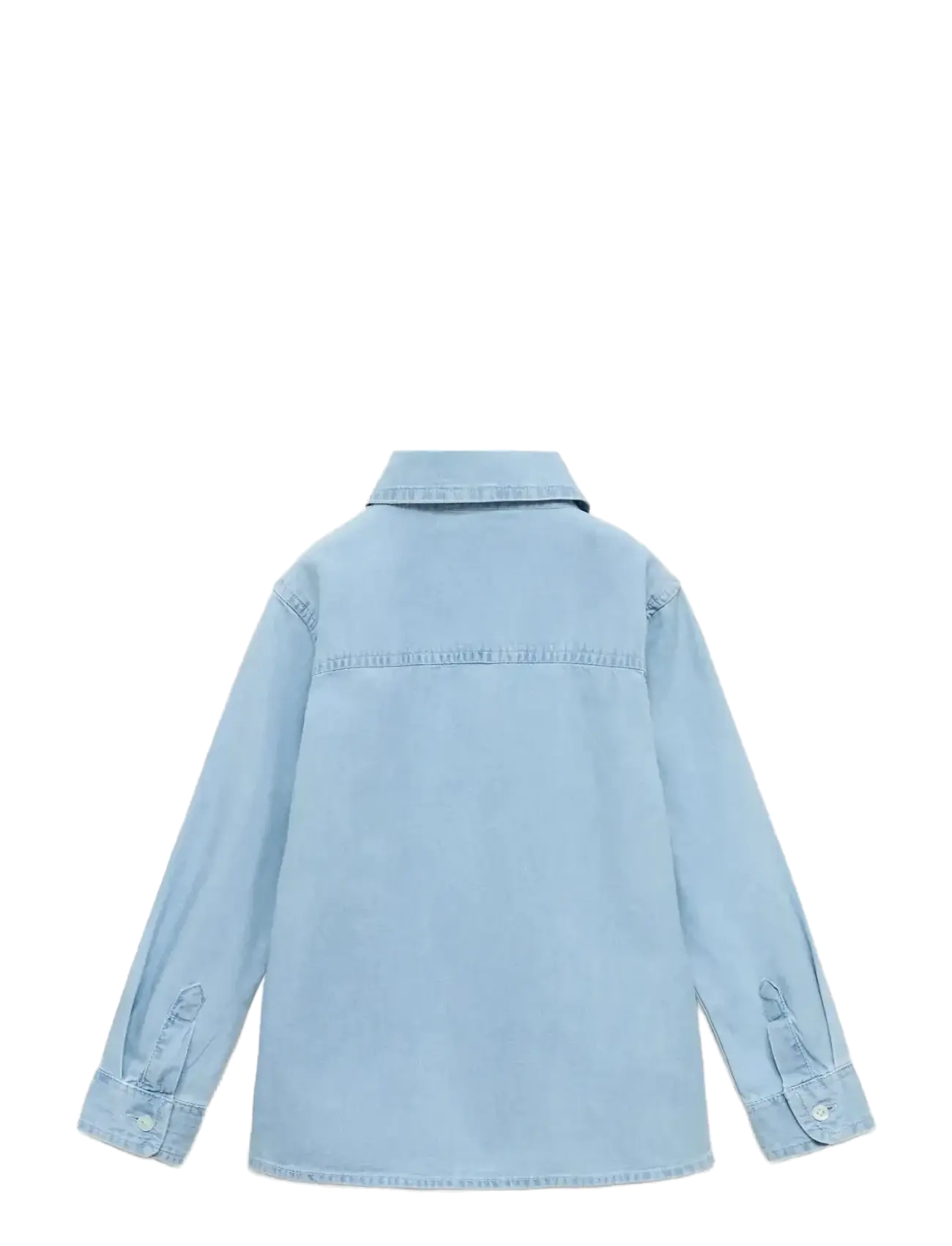 Mango - Pocket denim shirt - skjorter - open blue - 1