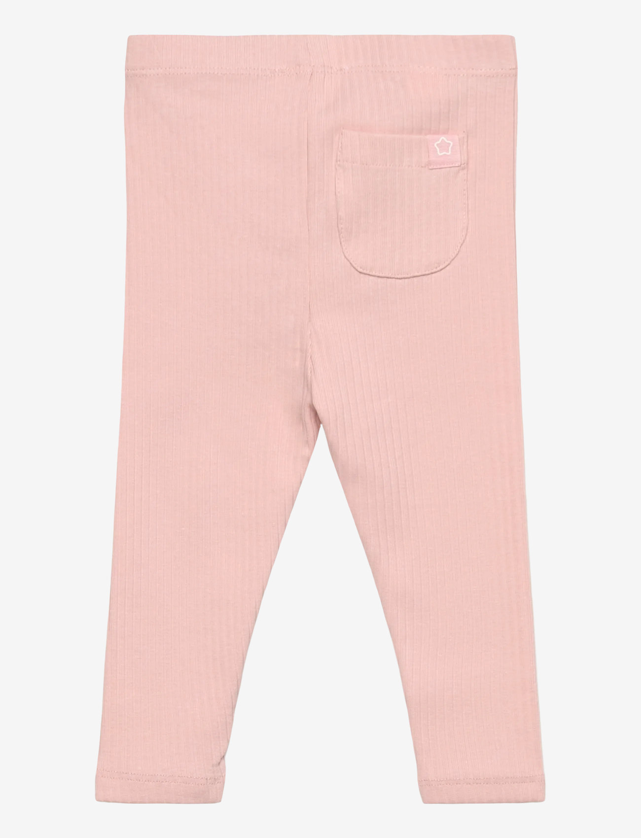 Mango - Cotton ribbed leggings - sügisesed riided - pink - 1