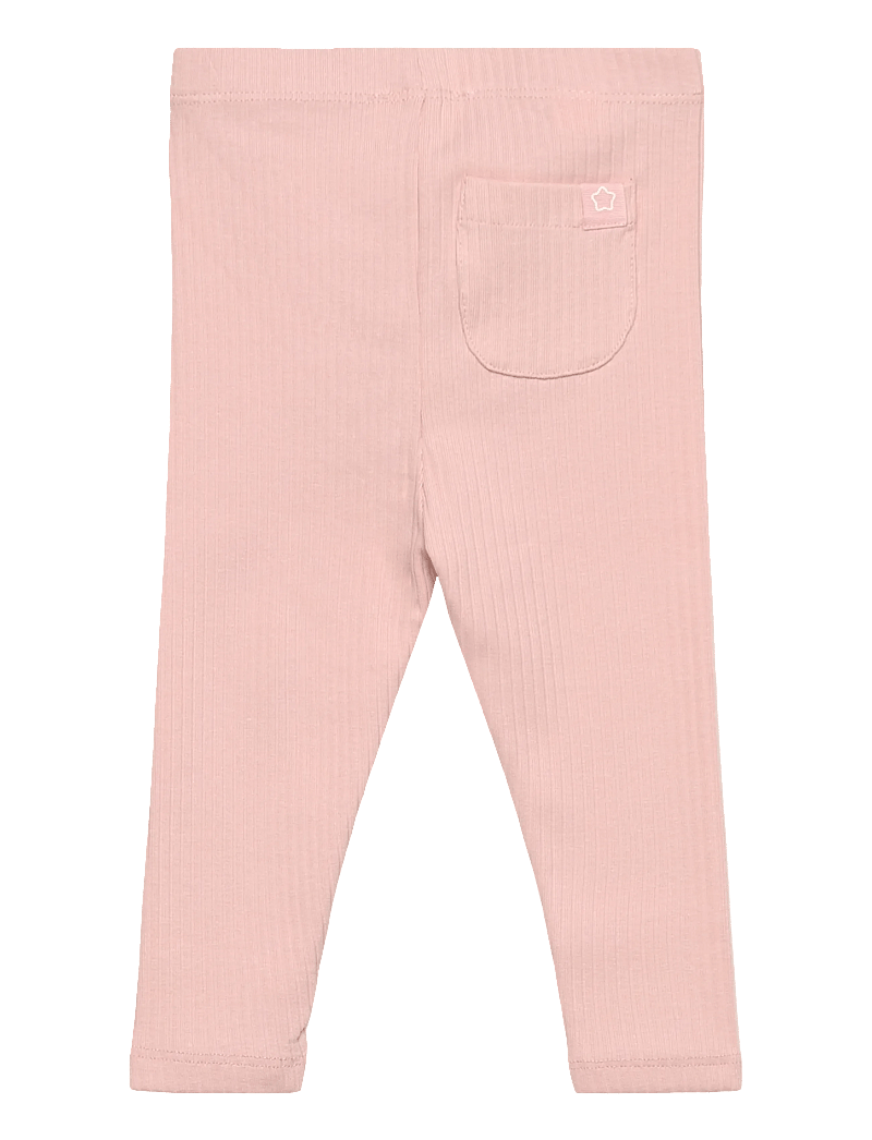 Mango - Cotton ribbed leggings - leggings - pink - 1