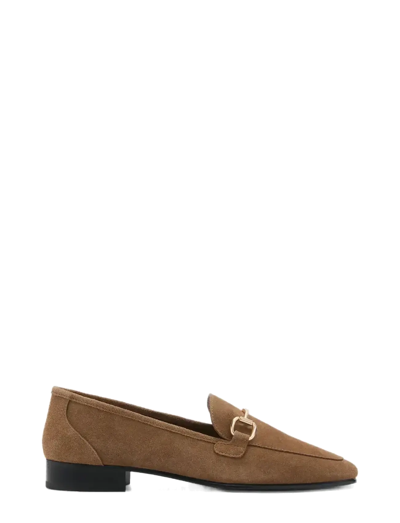 Mango Suede moccasins with buckle - Skor - MEDIUM BROWN / beige