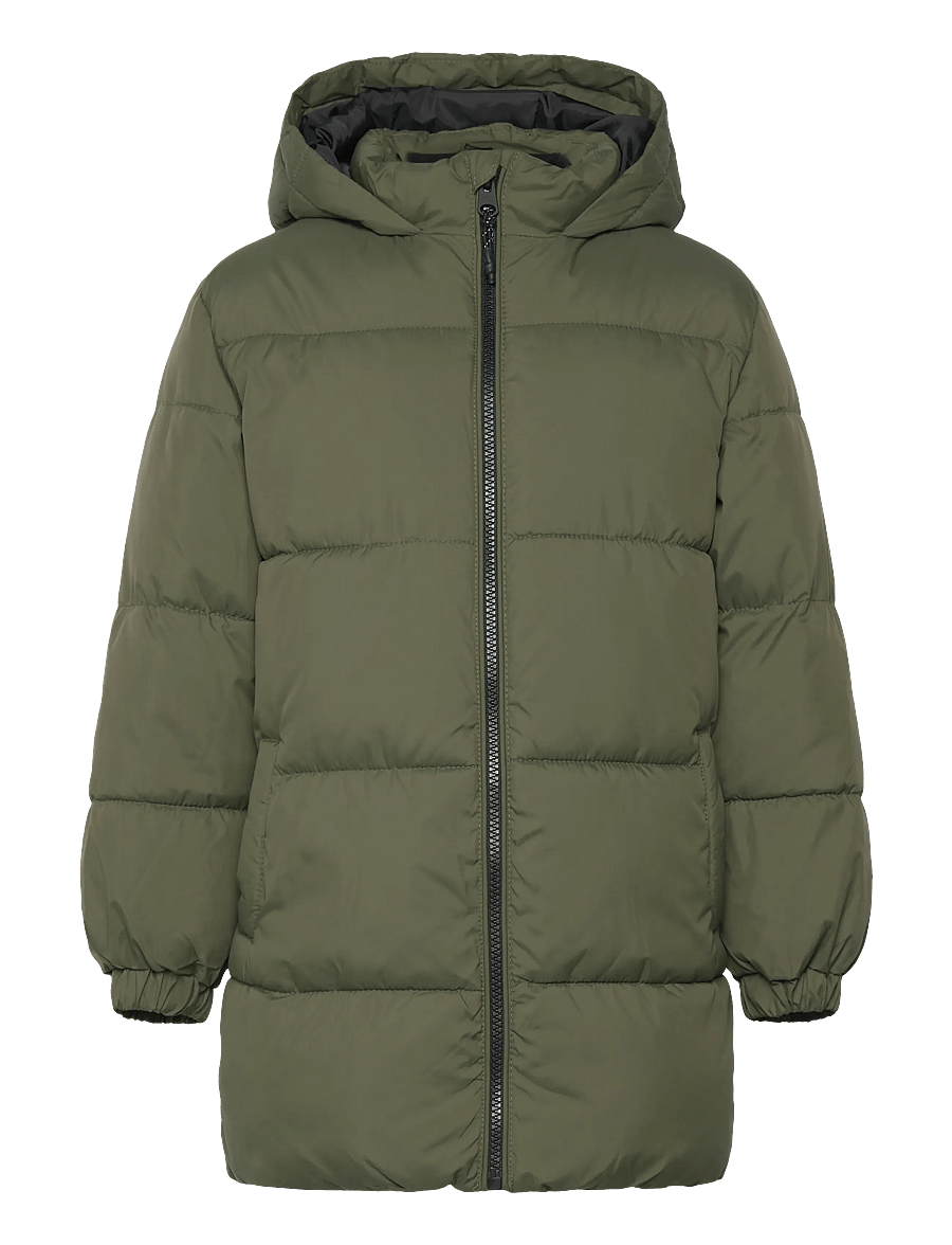 Mango - Long coat with padded lining - vinterjakker - beige - khaki - 0