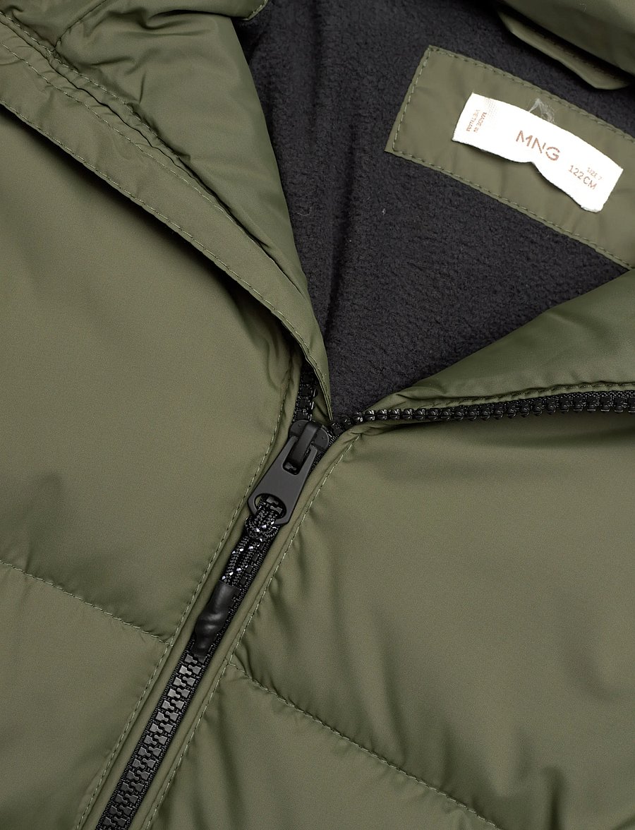 Mango - Long coat with padded lining - vinterjakker - beige - khaki - 2