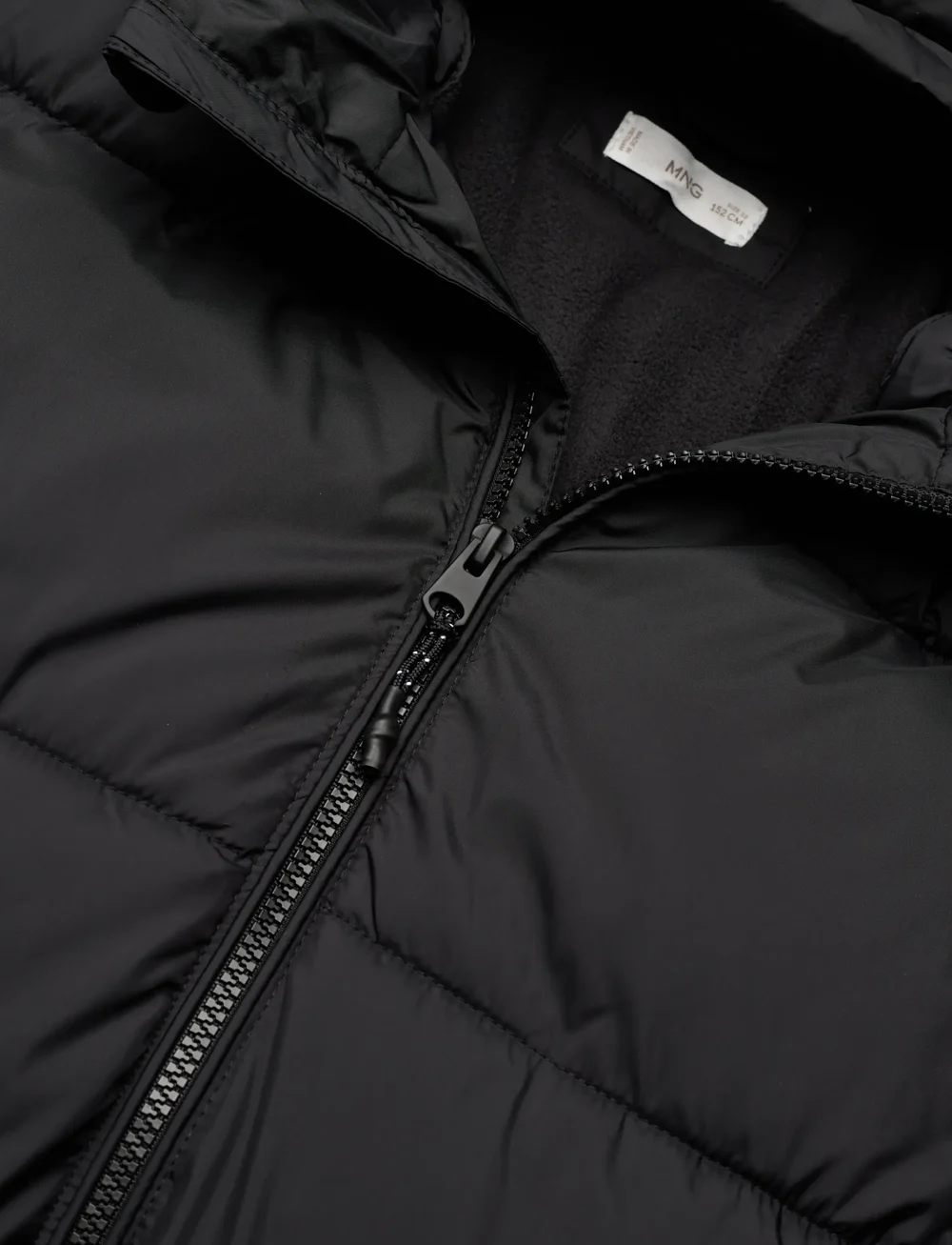 Mango - Long coat with padded lining - vinterjackor - black - 2