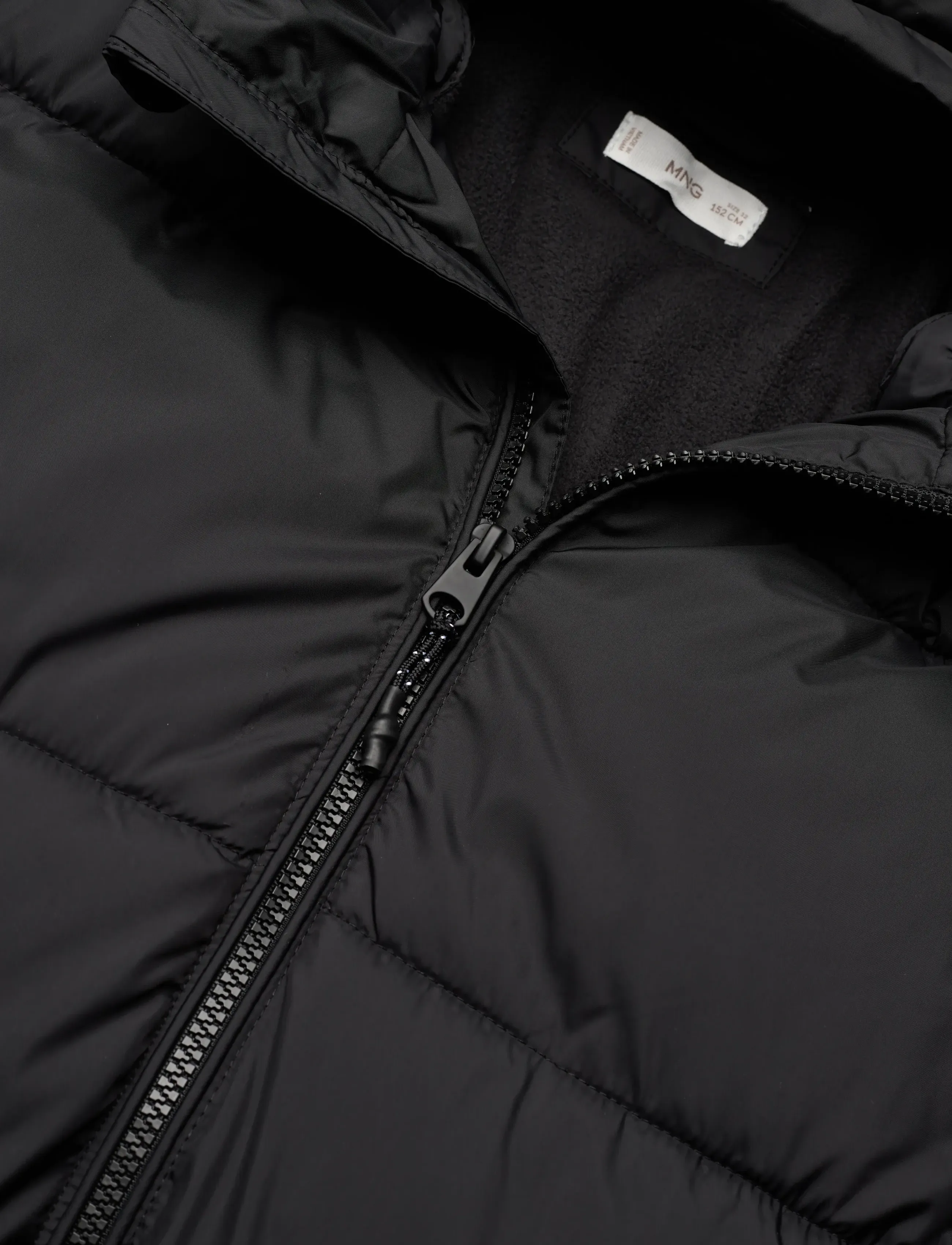 Mango - Long coat with padded lining - overtøj - black - 2