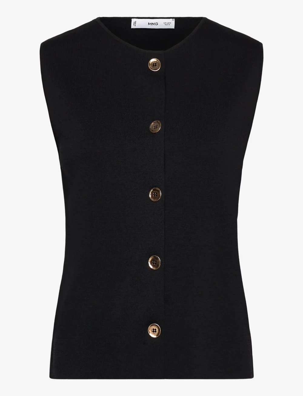 Mango - Fine-knit gilet - strikveste - black - 1