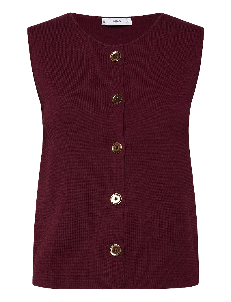 Mango - Fine-knit gilet - gestrickte westen - dark red - 1
