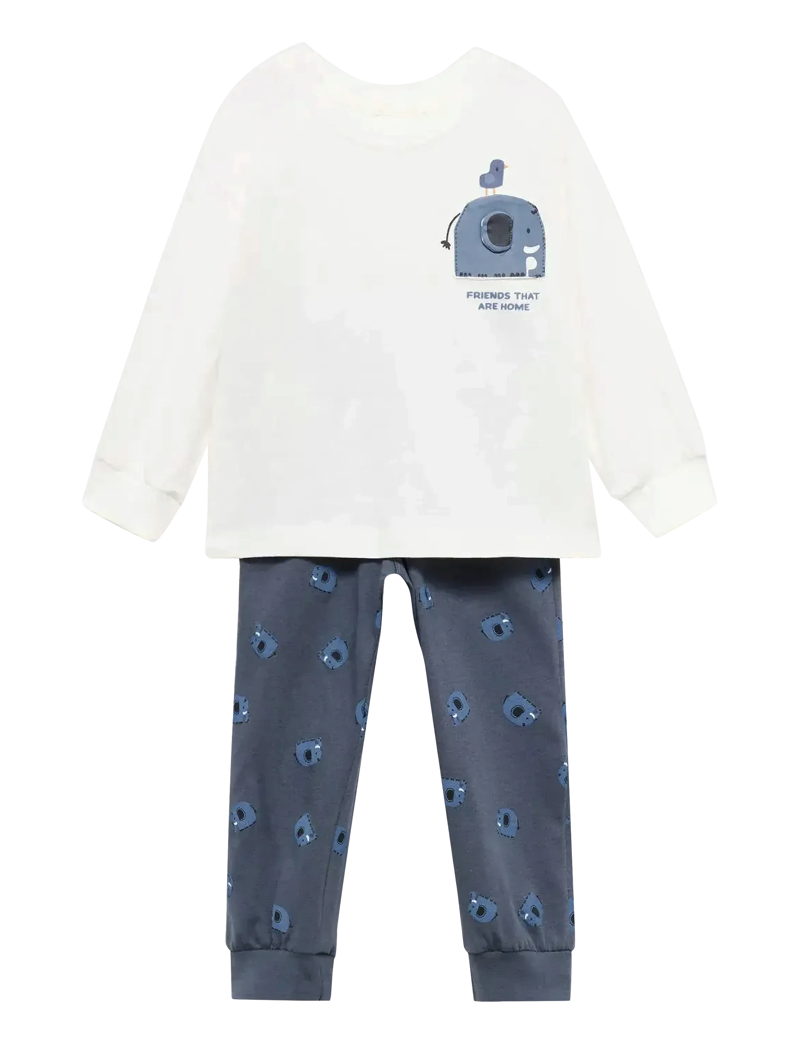 MANGO Long Animal-Print Pyjamas Grau - 2-3 - Kinder