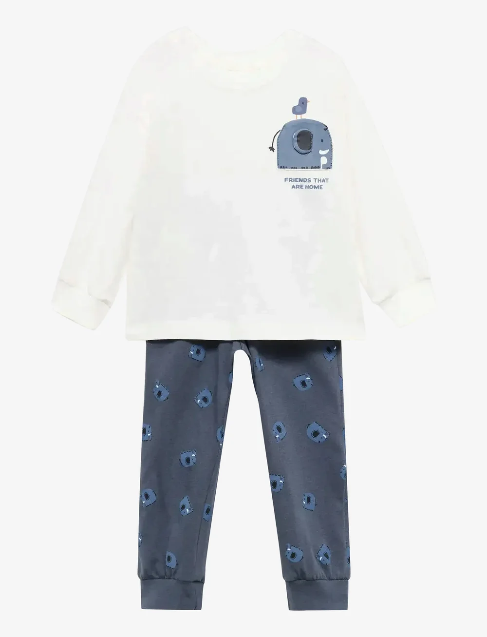Mango - Long animal-print pyjamas - pyjama-sets - charcoal - 0