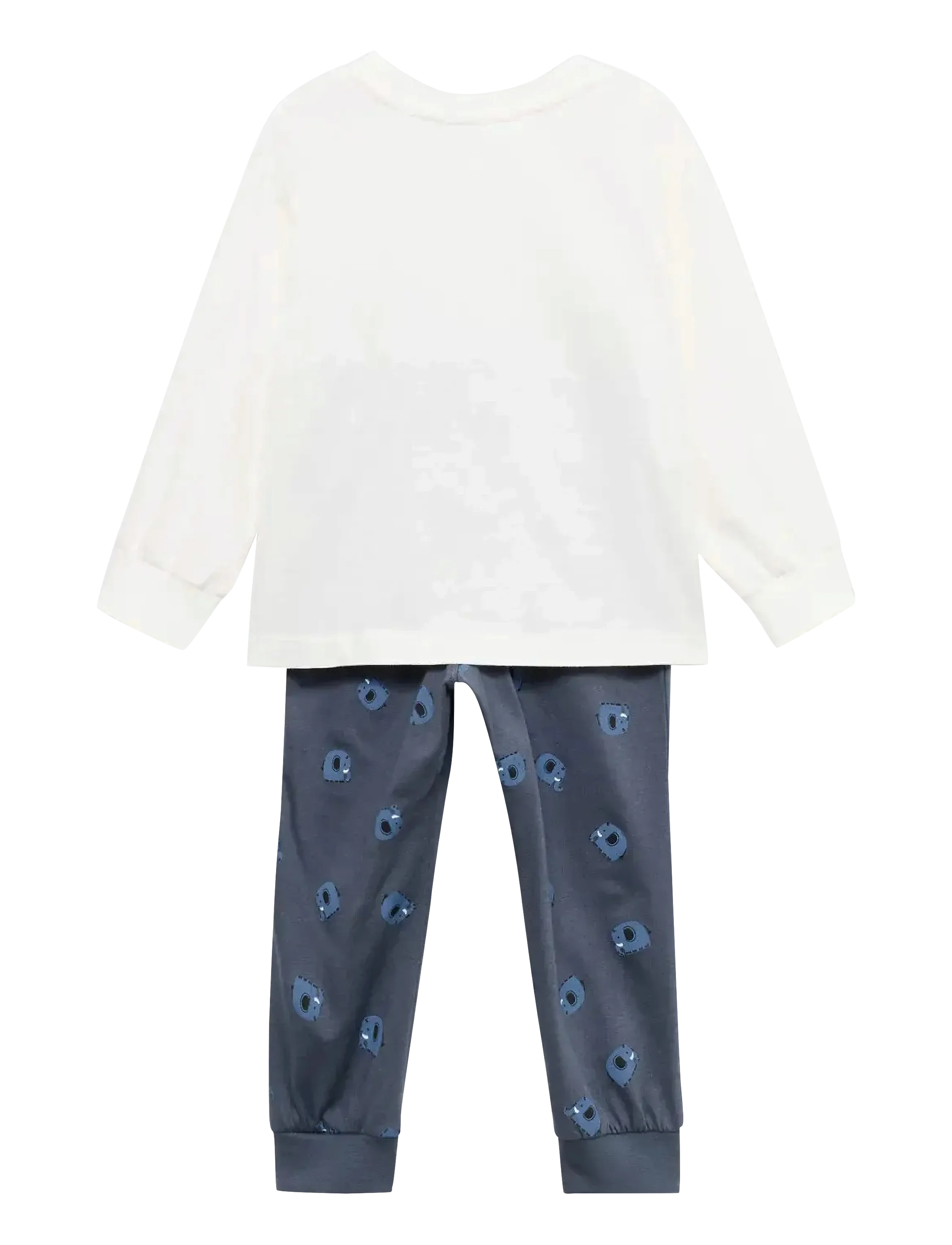 Mango - Long animal-print pyjamas - pyjama-sets - charcoal - 1