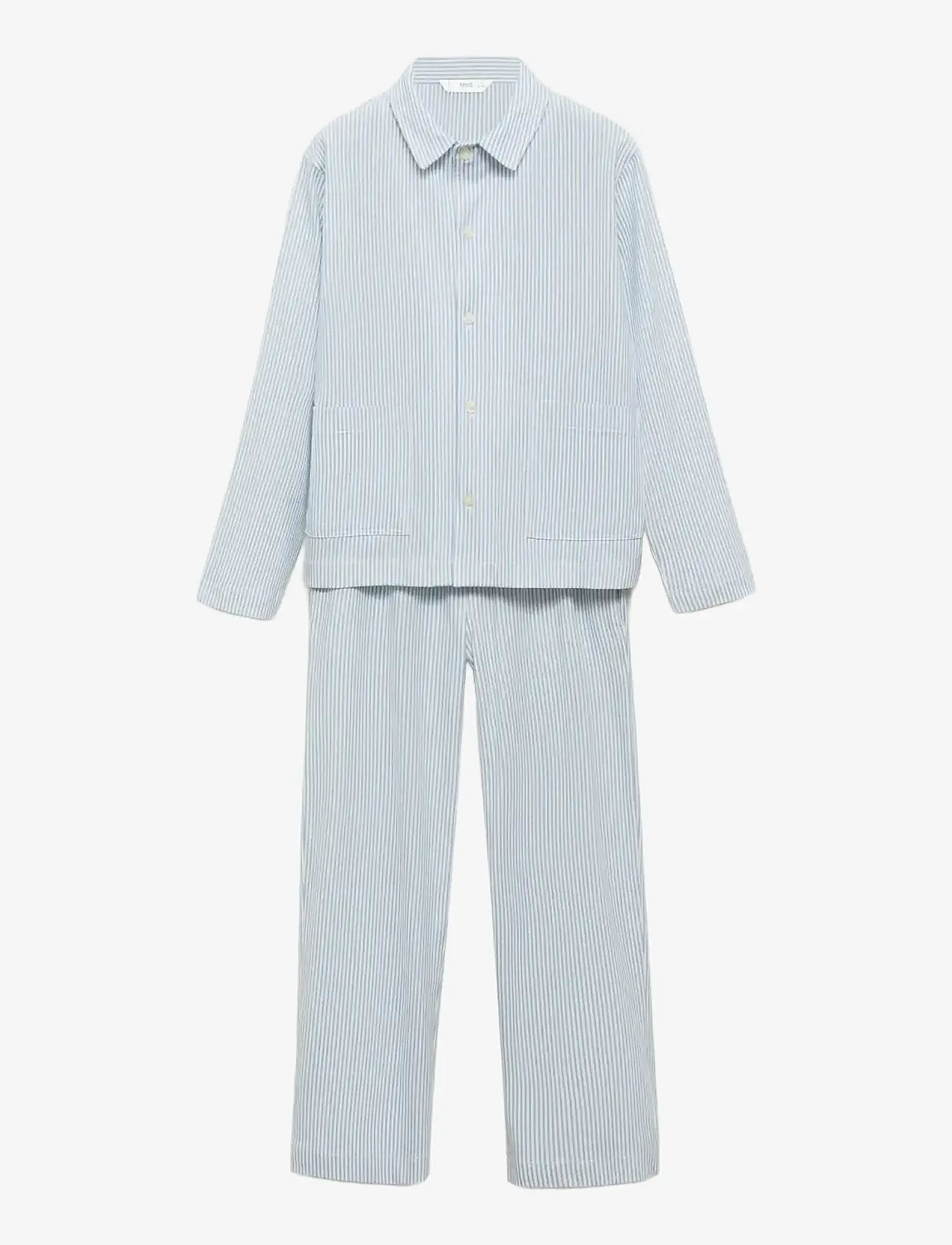 Mango - Long pyjama pack - sets - lt-pastel blue - 0