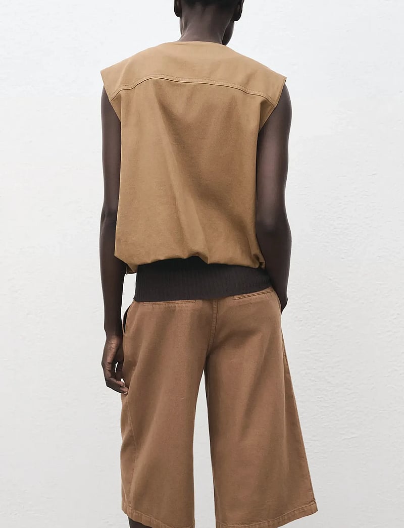 Mango - Puffer denim waistcoat - denim-westen - brown - 2