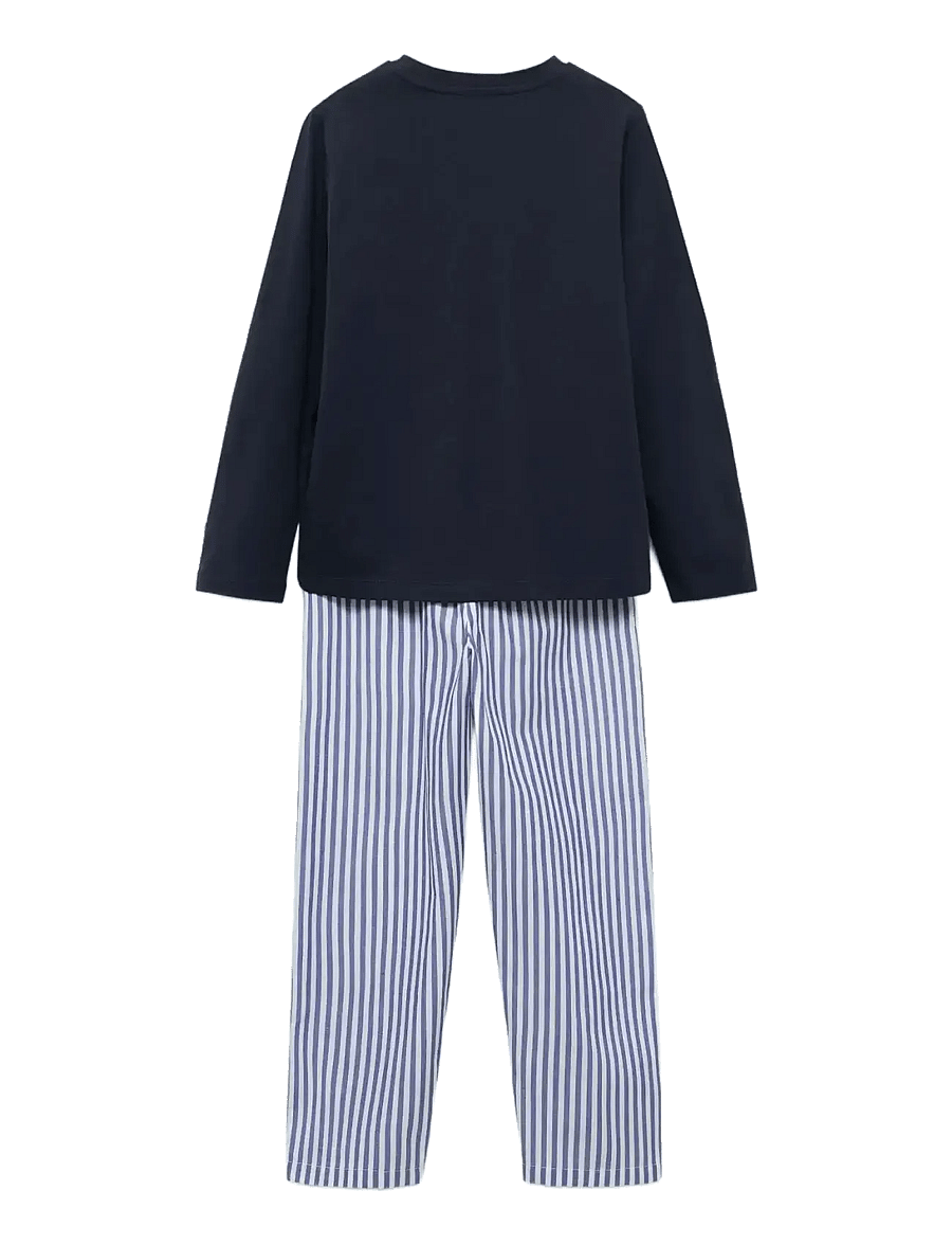 Mango - Striped long pyjamas - pyjamasset - navy - 2