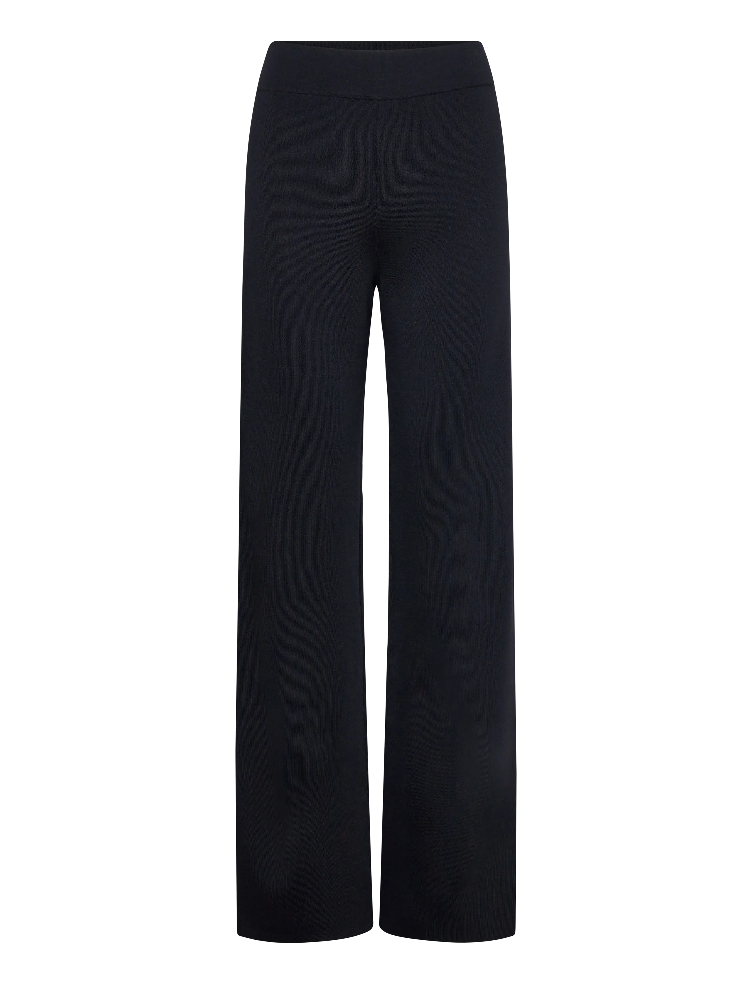 Mango Knitted trousers with elastic waistband - Bukser - BLACK / black