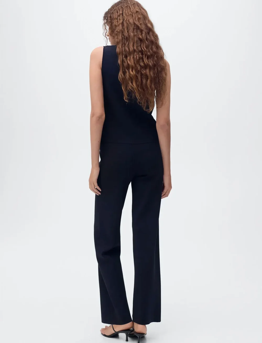 Mango - Knitted trousers with elastic waistband - vida byxor - black - 3