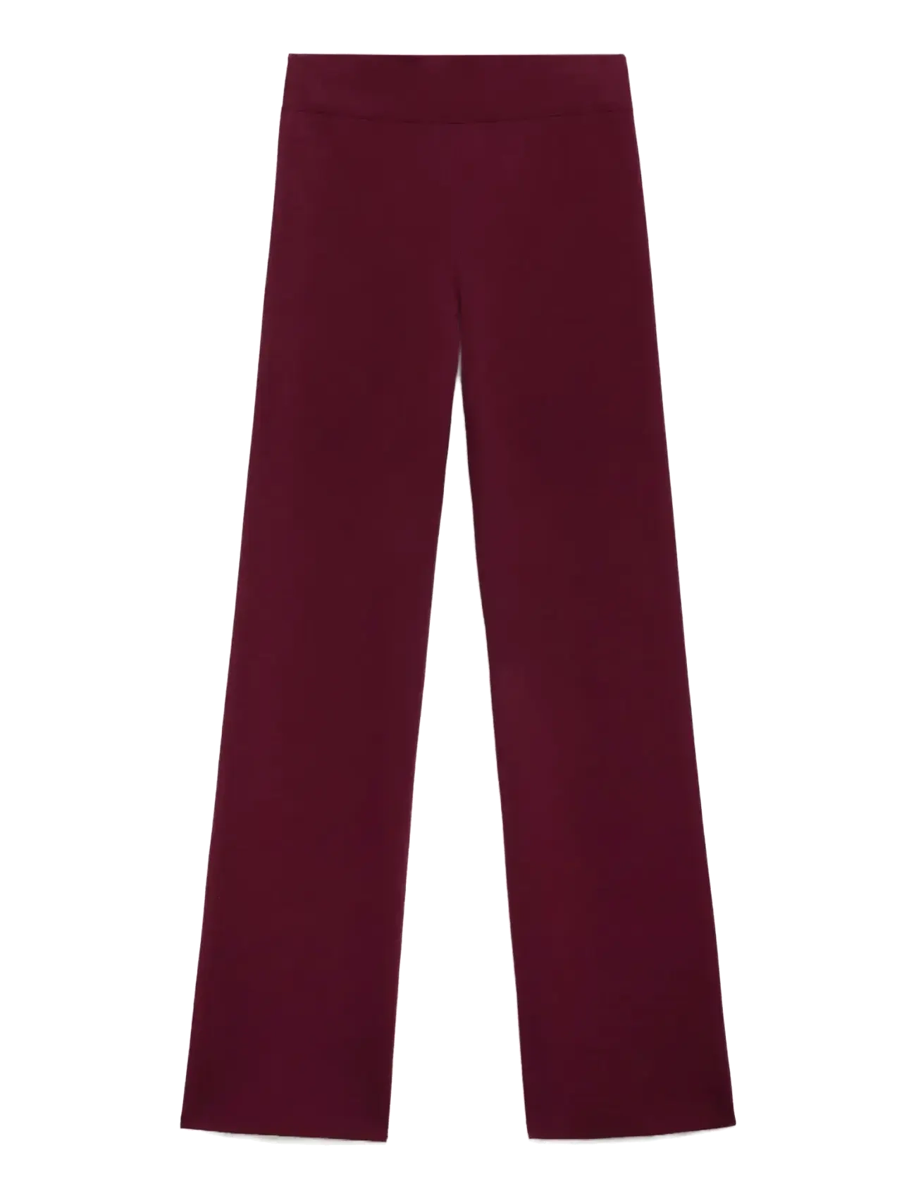 Mango Knitted trousers with elastic waistband - Byxor - DARK RED / burgundy